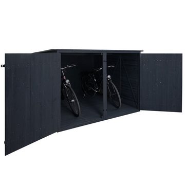 MCW Fahrradbox MCW-H60-2 (1 St), Inkl.Dachfolie, Schutz vor Wind und Wetter, abschließbar, Platzsparend