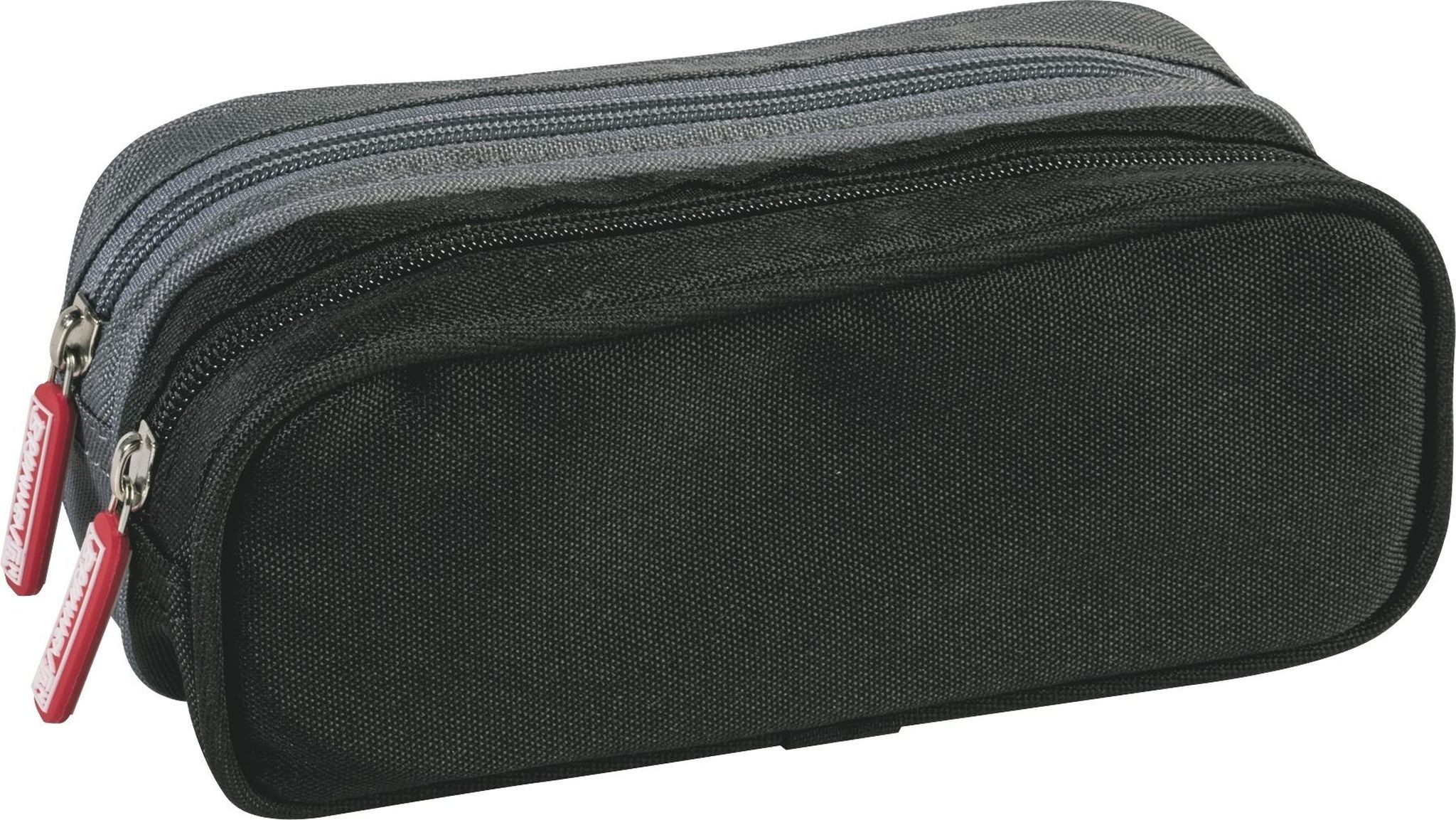 BRUNNEN Federmäppchen BRUNNEN Schlamper-Etui Duo grau/schwarz 104901380
