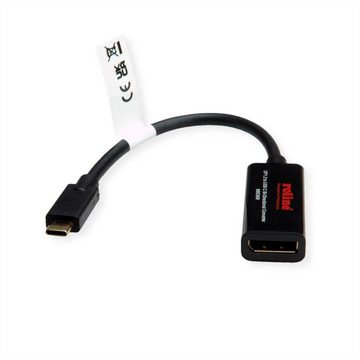 ROLINE USB Typ C - DisplayPort, v1.2, bidirektionaler Kabel-Adapter, ST/BU Audio- & Video-Adapter USB Typ C (USB-C) Männlich (Stecker) zu DisplayPort Weiblich (Buchse), 20.0 cm