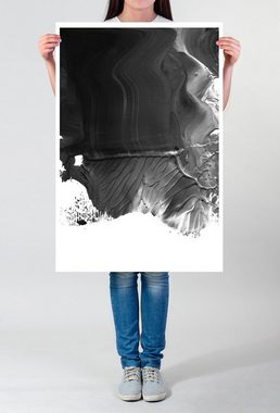 Sinus Art Poster Abstraktes Bild  Schwarz 60x90cm Poster