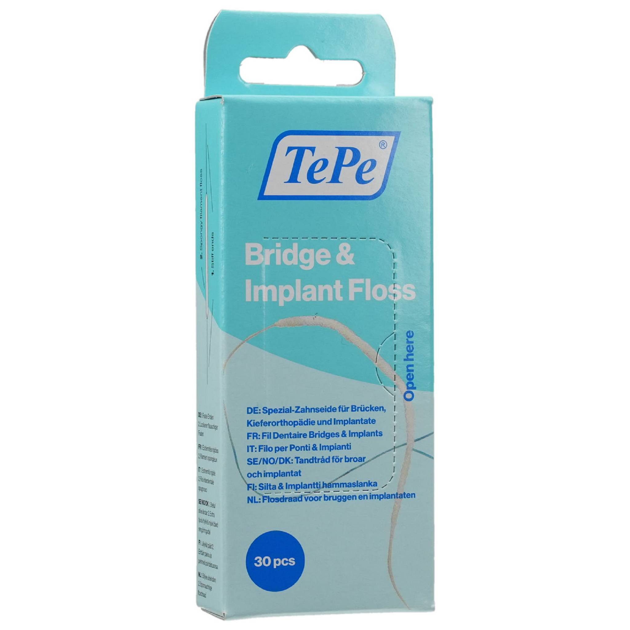 TePe Zahnseide Bridge & Implant Floss 30St PZN 19112233