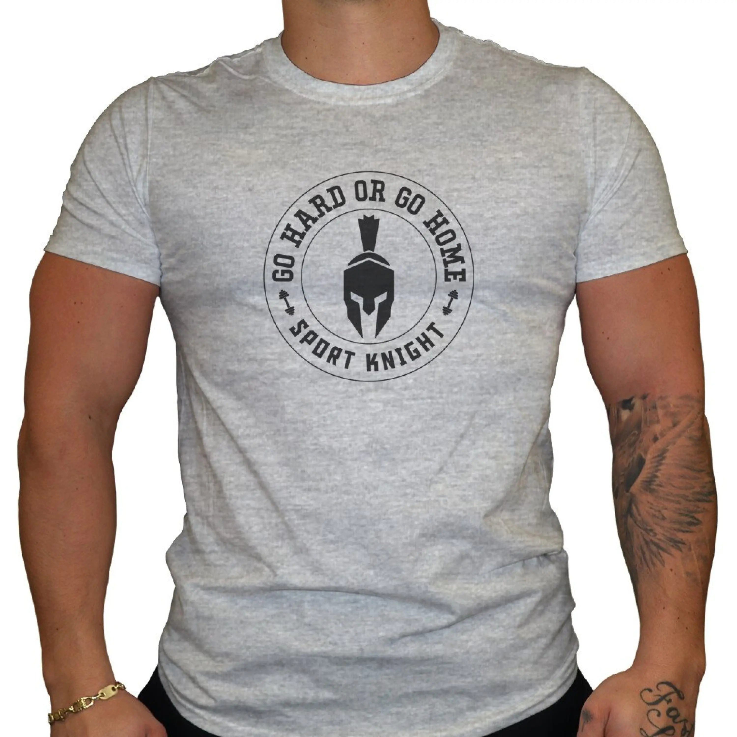 T-Shirt Sport-Knight® Herren Fitness T-Shirt "Go Hard or Go Home"