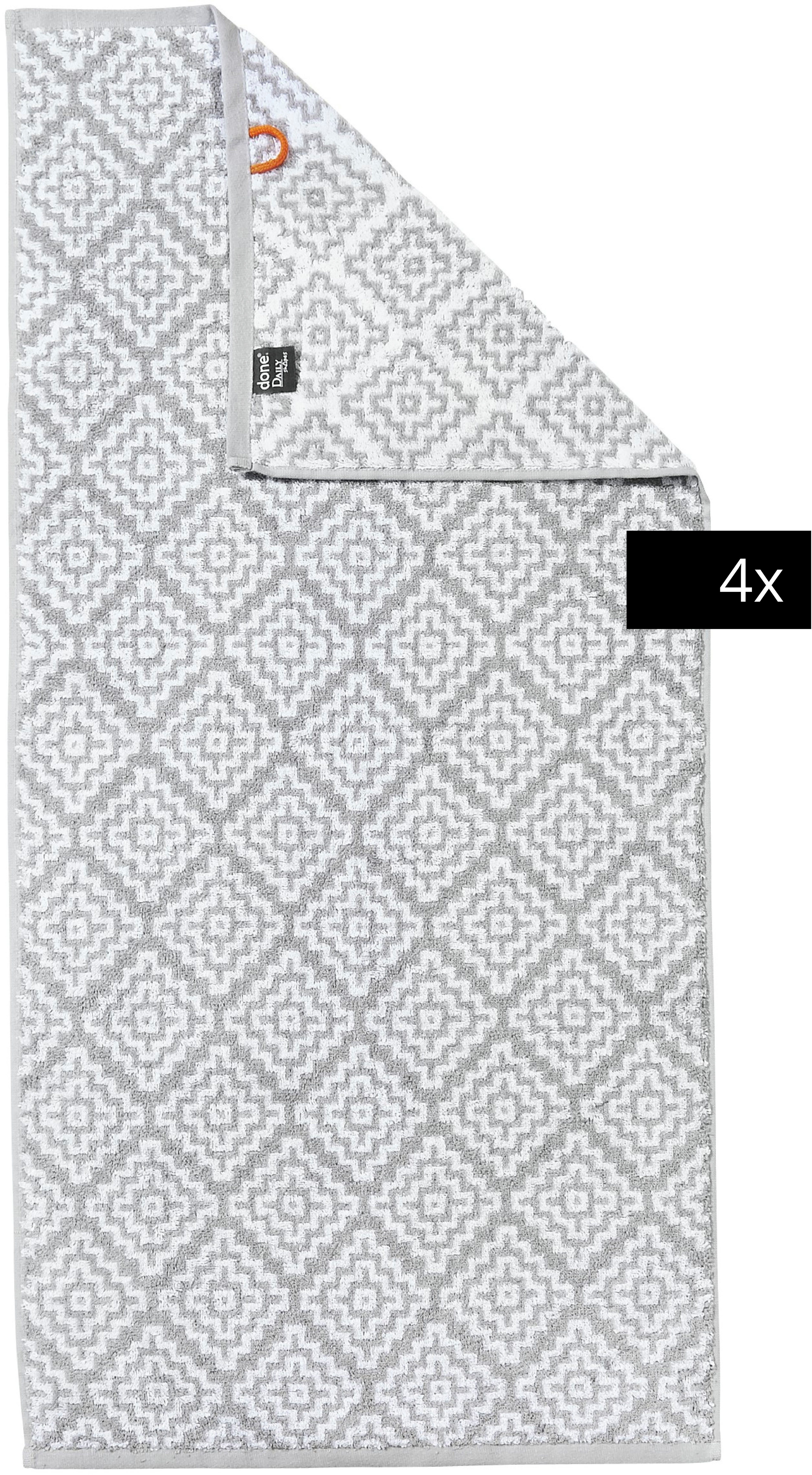 done.® Handtücher DAILY SHAPES, Jacquard-Walkfrottier (4-St)