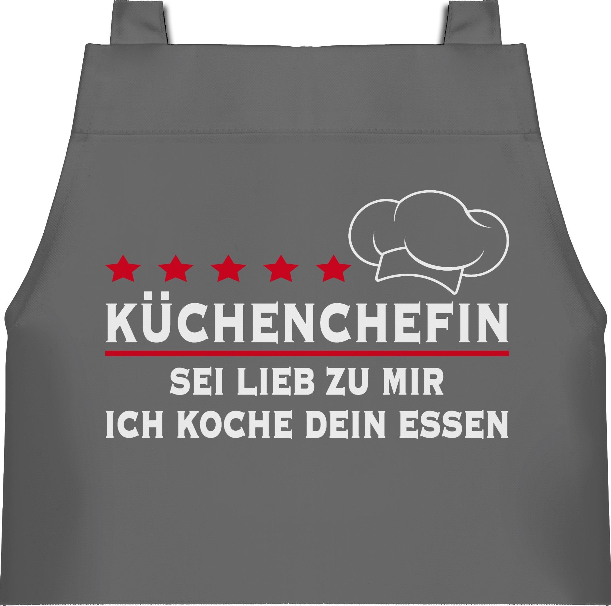 Shirtracer Kochschürze Küchenchefin Sei lieb zu mir ich koche dein Essen I Geschenk Köchin, (1-tlg), Kochschürze Damen Frauen – Bild 2 von 4