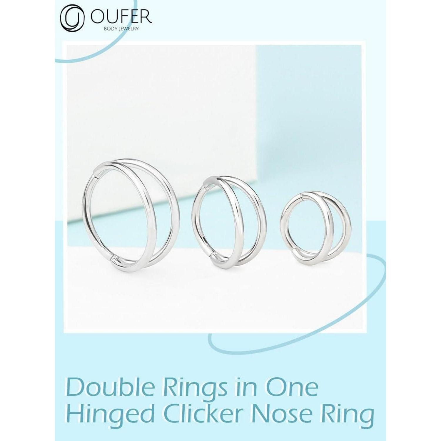 OUFER Nasenpiercing Nasenpiercing 20G Chirurgenstahl Helix Hoop Ring Nasenring Nase