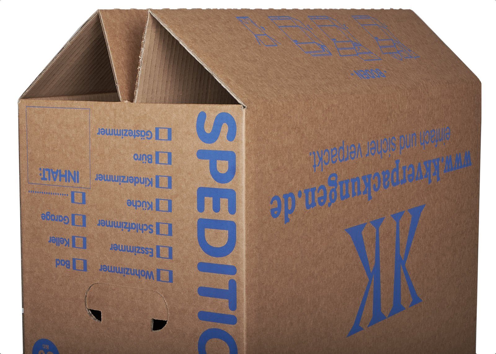 KK Verpackungen Aufbewahrungsbox (Spar-Set, 15 St., 15er-Set), Mehrweg-Umzugskisten 2-wellig Umzugskiste Speditionsqualität 50kg – Bild 5 von 5