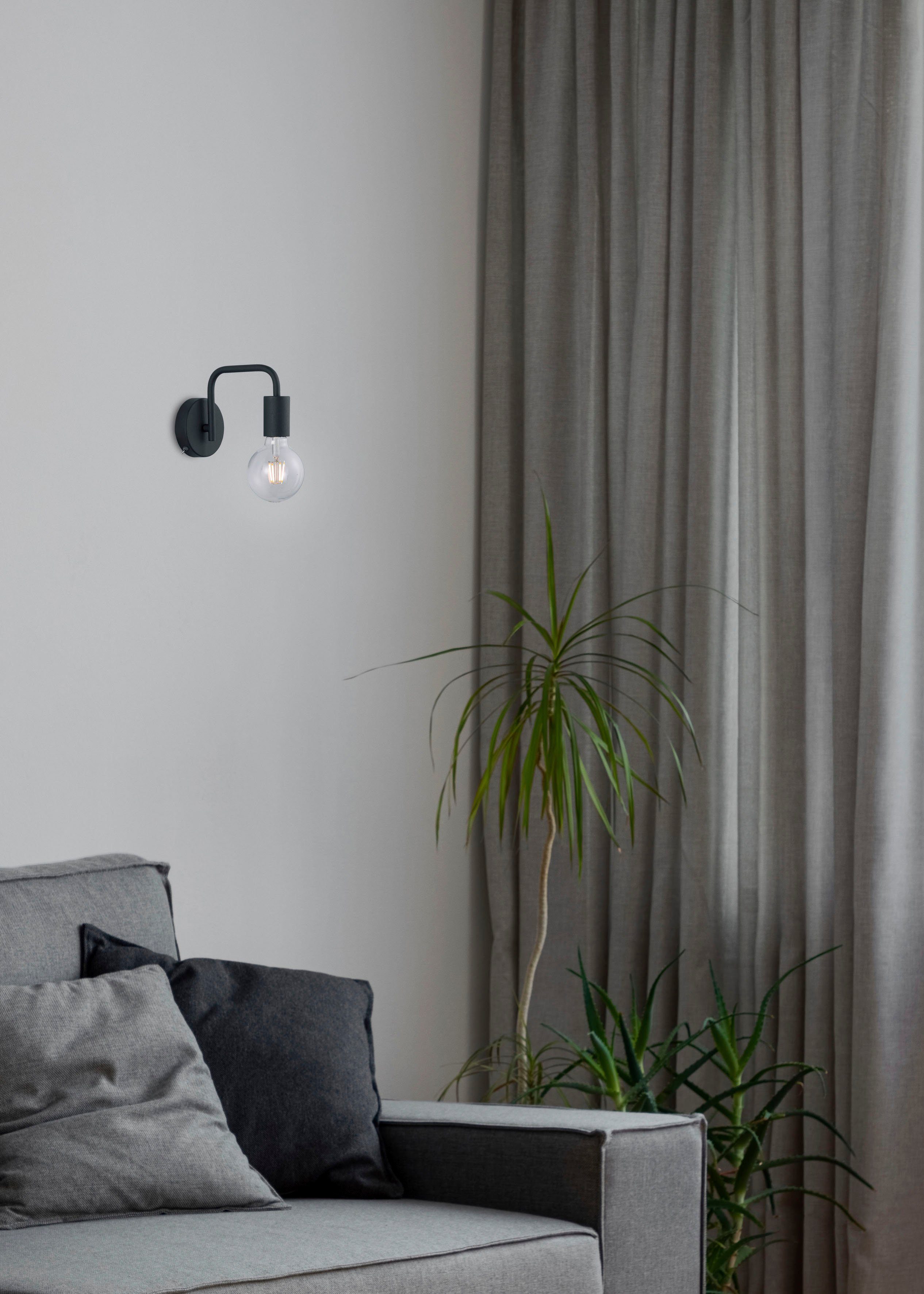 TRIO Leuchten Wandleuchte Diallo, ohne Leuchtmittel, mit FLEXConnect für Stecker oder Festanschluss, Kippschalter