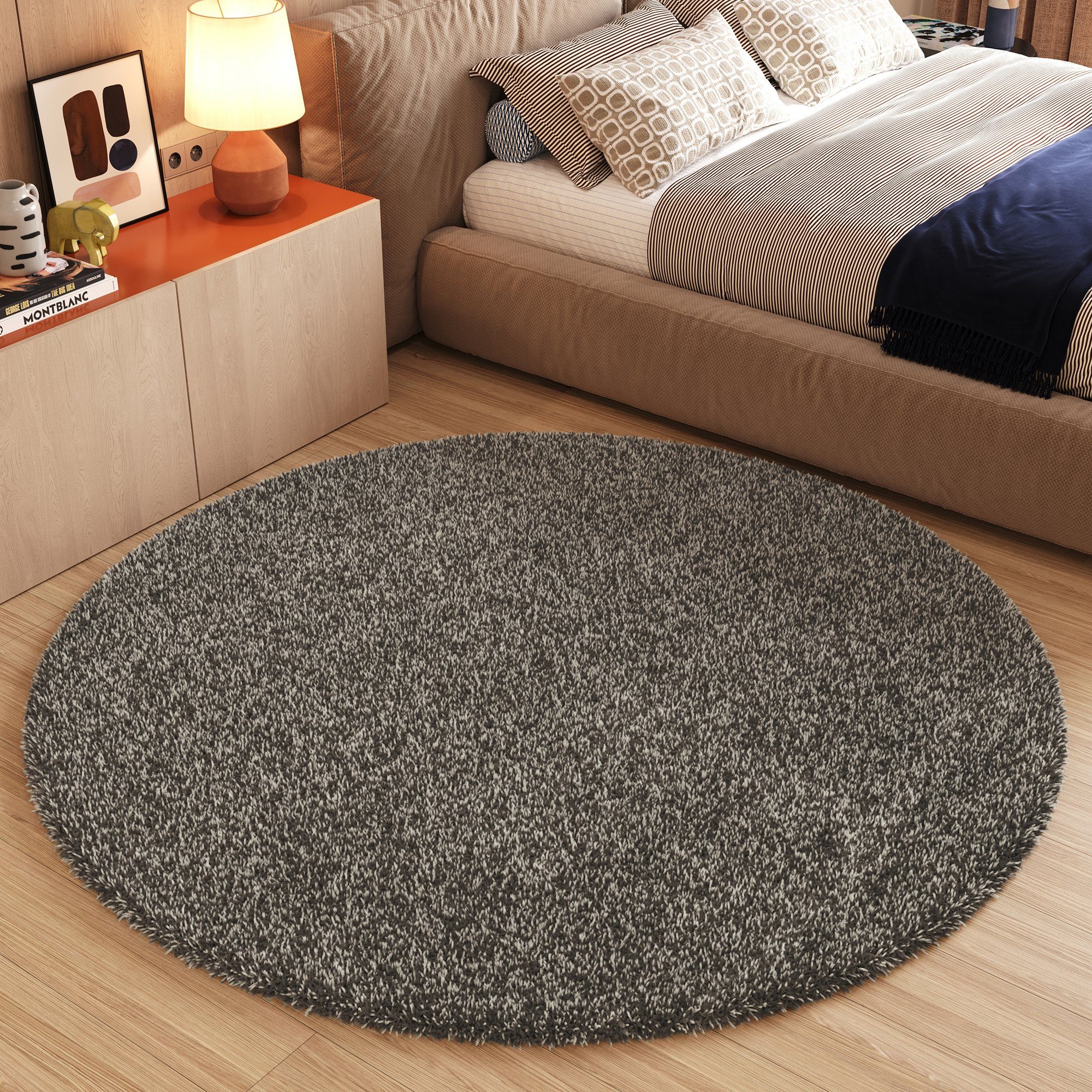 Tapiso Hochflor-Teppich ESSENCE, rund, Höhe: 40 günstig online kaufen