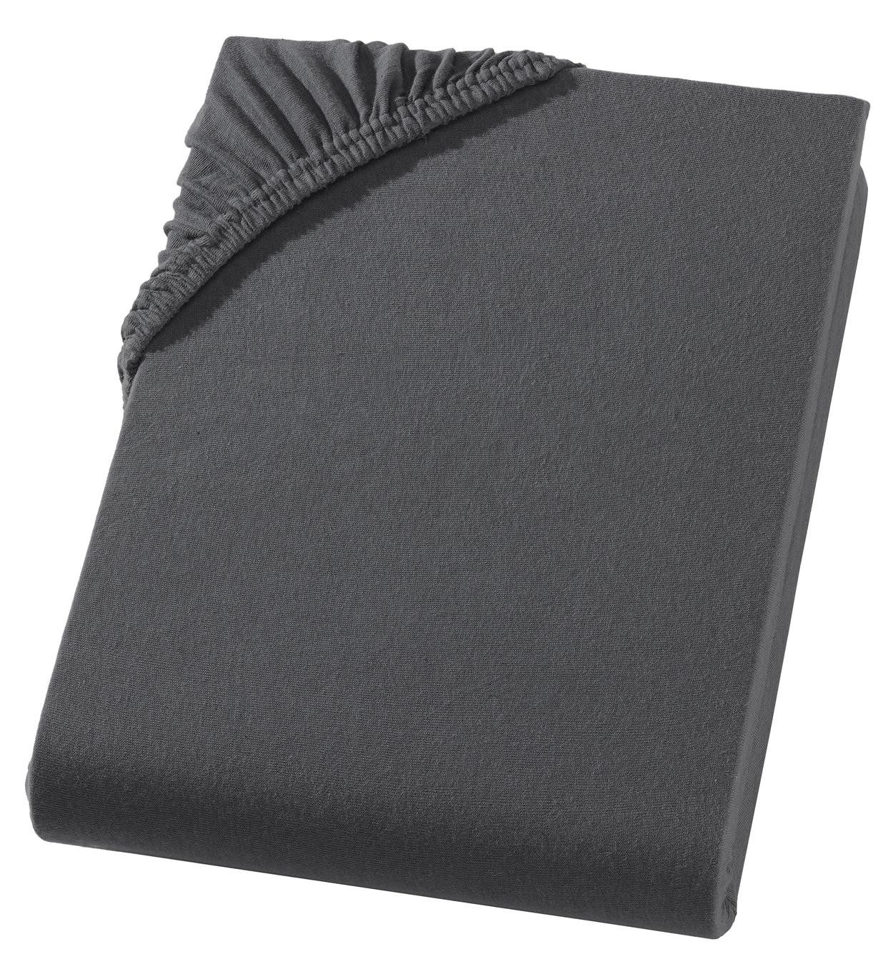 Carpe Sonno Spannbettlaken Jersey 90x200 100x200 120x200 140x200 160x200 180x200 200x200 70x140, Jersey, Gummizug: rundum, (1 Stück), 100% Baumwolle Spannbettlaken 100x200 Spannbetttuch Anthrazit