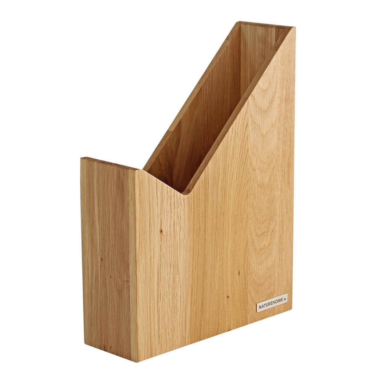 NATUREHOME Stehsammler SKRIPT Stehsammler Eiche natur geölt 31,5 x 25 x 8 cm