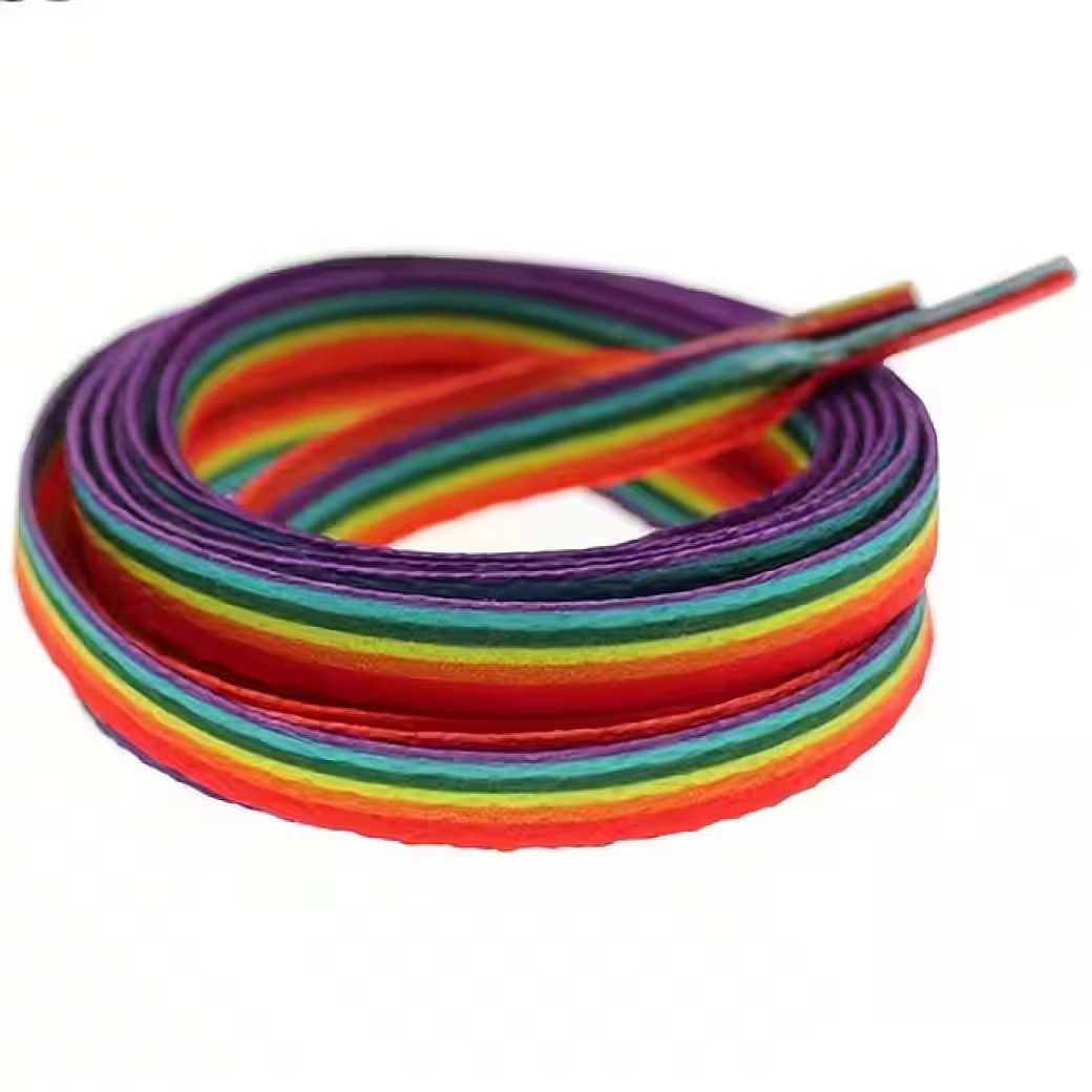 Ware aus aller Welt Schnürsenkel 2 Paar Regenbogen Schnürsenkel 120cm Lgbtq CSD Accessoires Pride