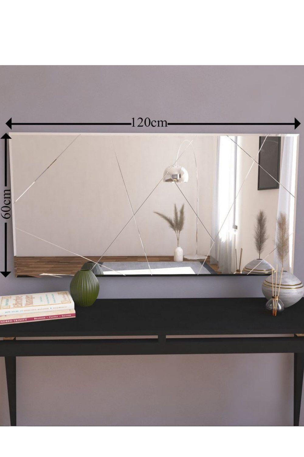 ibonto Wandspiegel Designspiegel 120x60 cm – Modern, rahmenlos & rechteckig günstig online kaufen