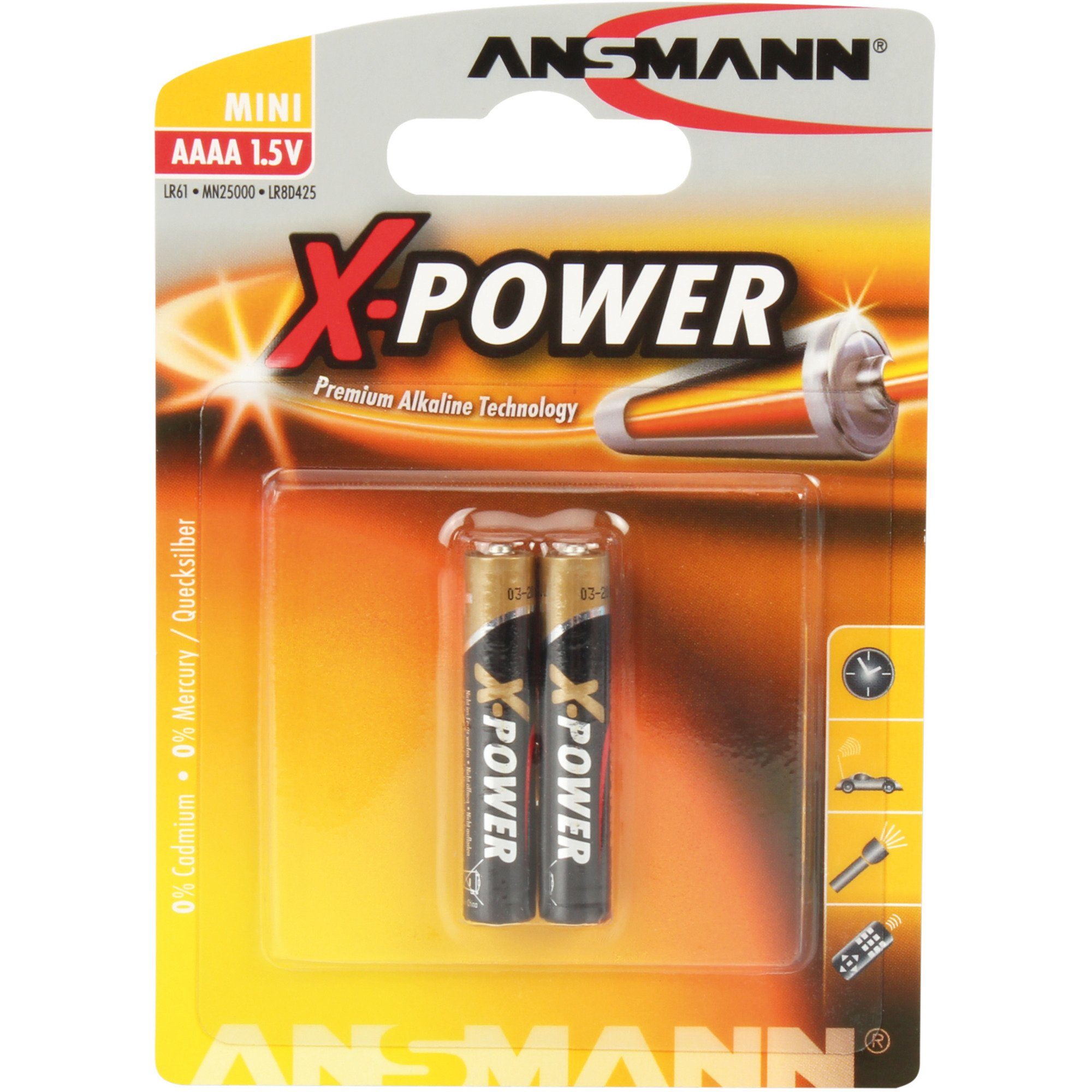 ANSMANN AG Ansmann X-Power Alkaline Batterie Mini AAAA / Batterie