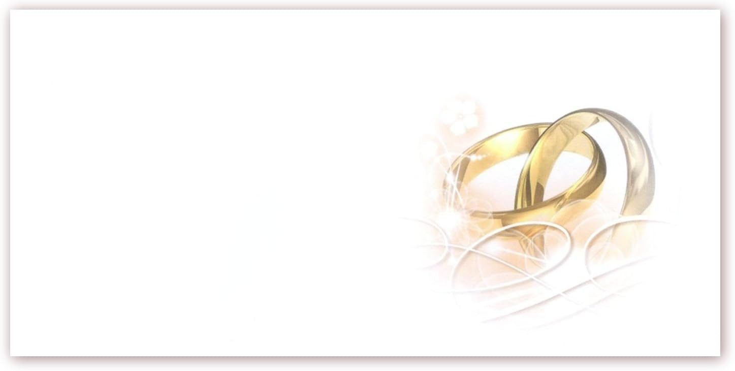 LYSCO Briefumschlag Briefkuvert Motiv - Hochzeitsfeier Ringe, DIN lang (UMS-5017), gut beschreibbar durch alle Schreibmaterialien