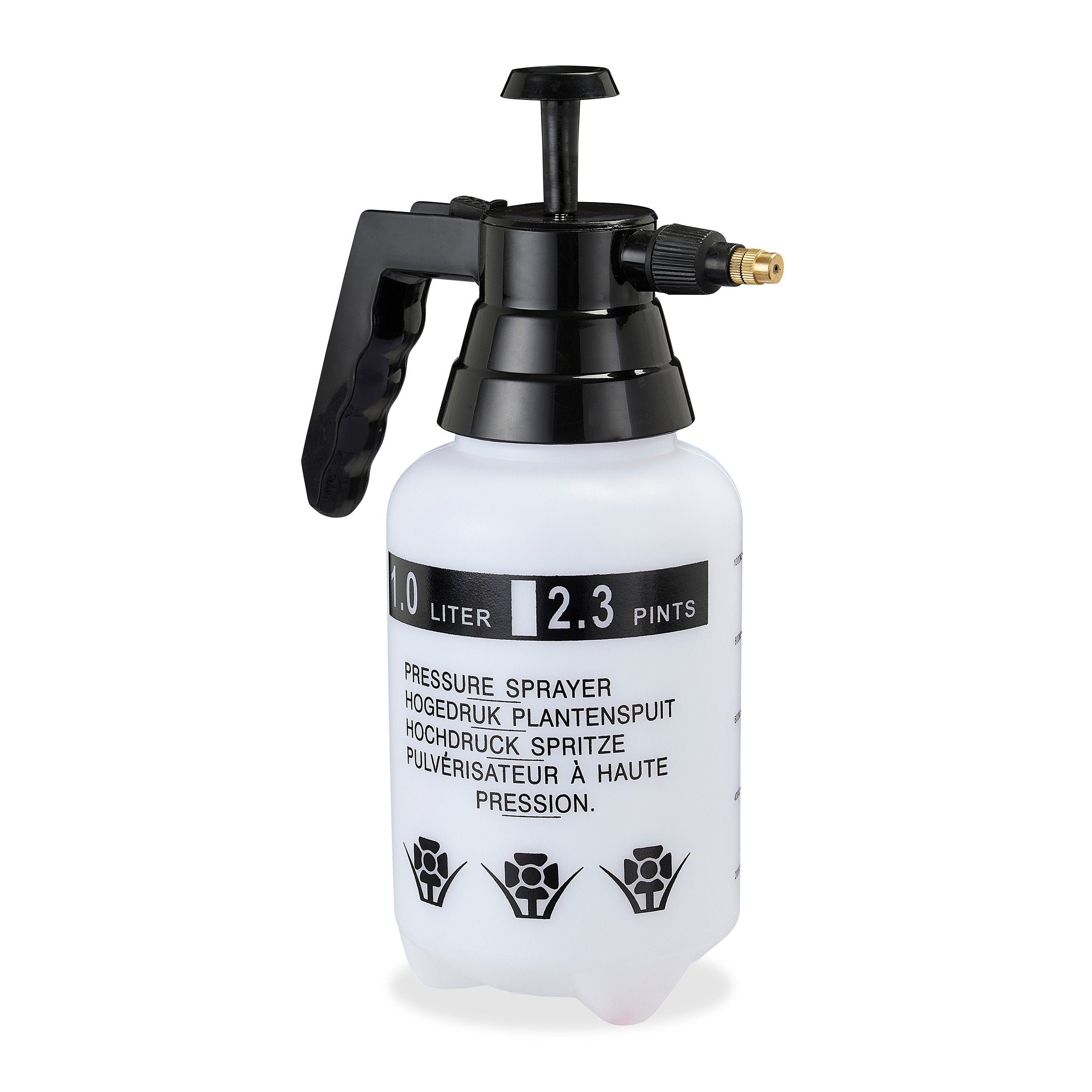 relaxdays Drucksprühgerät Pumpsprühflasche 1 Liter, (1-tlg)