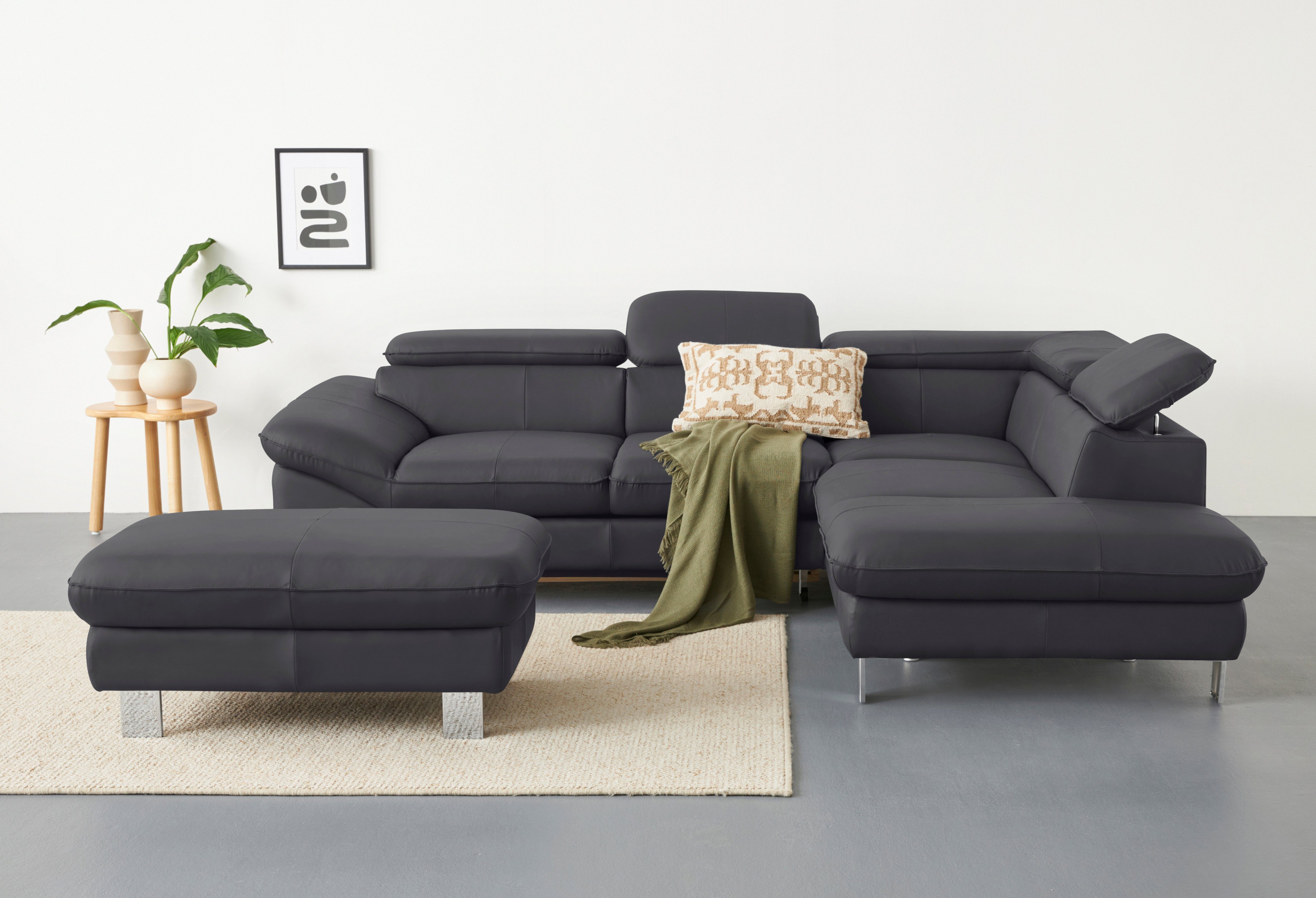 COTTA Ecksofa Driver L-Form, mit Kopfteilverstellung, wahlweise mit Bettfunktion & Bettkasten