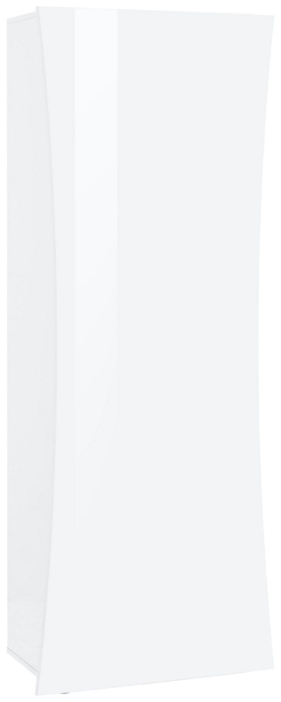 cm, Garderobenschrank und cm, 4 Ablageböden Spanplatte in Moderner 40 Holztür, Arona möbelando Garderobenschrank mit Höhe ausziehbaren 1 Kleiderstange. aus Weiß-Hochglanz Tiefe 63 cm Breite 187,2 1