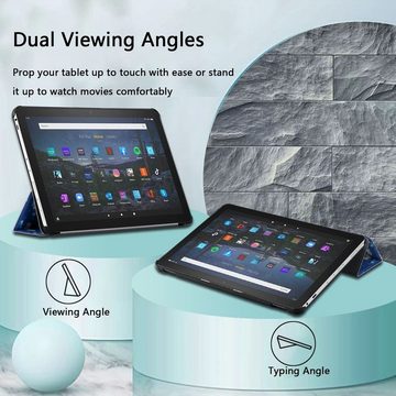Wigento Tablet-Hülle Für Amazon Kindle Fire HD10 / HD10 Plus 2021 3folt Wake UP Smart Cover Etuis Hülle Case Schutz Motiv 6