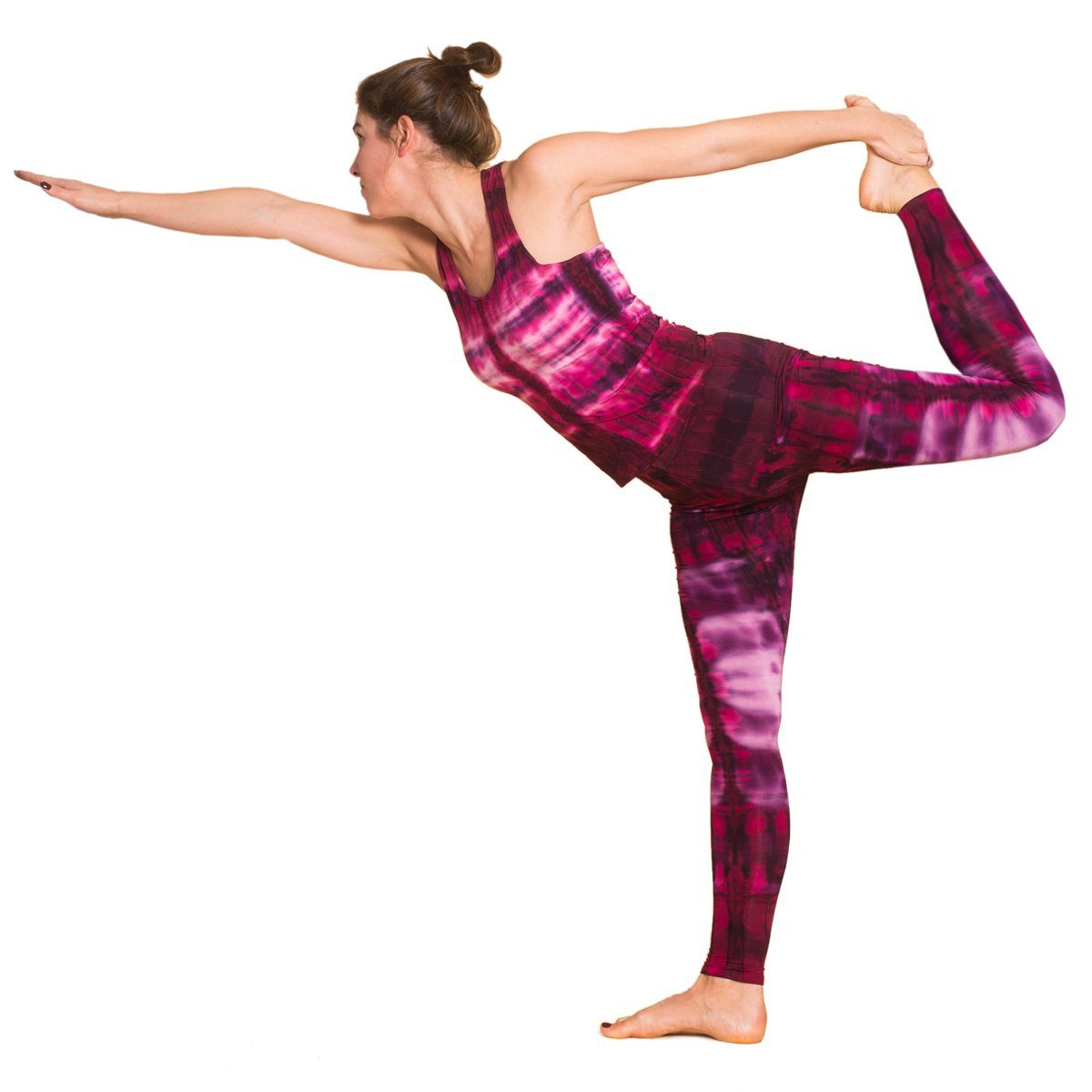 Leggings PANASIAM Unikat natürlicher 'Zebra' lange Sporthose Hose Legging Leggings aus N003 Goa Look Sportleggings Leggings Batik Viskose Yogaleggings im purple Batik