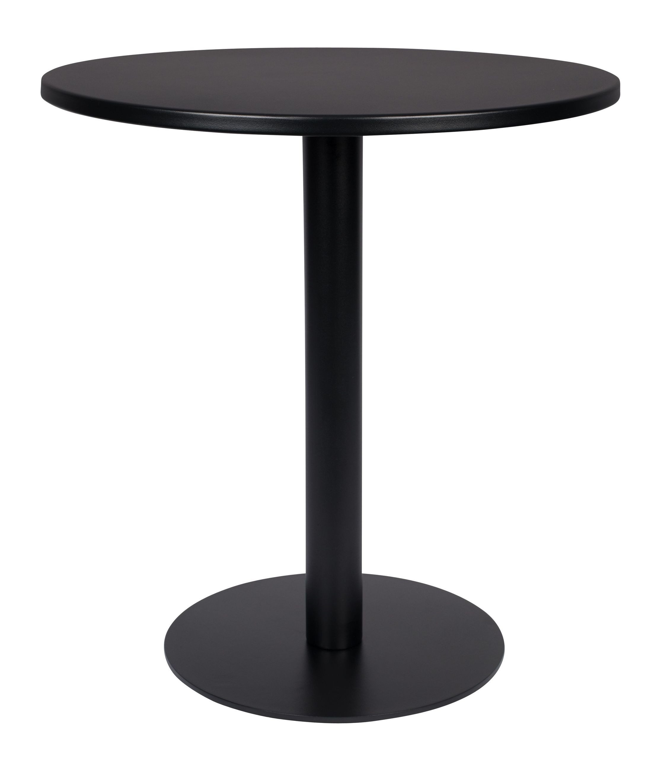 Zuiver Bistrotisch Bistrotisch Metsu, rund, aus Stahl in Schwarz, ideal fürs Wohnzimmer