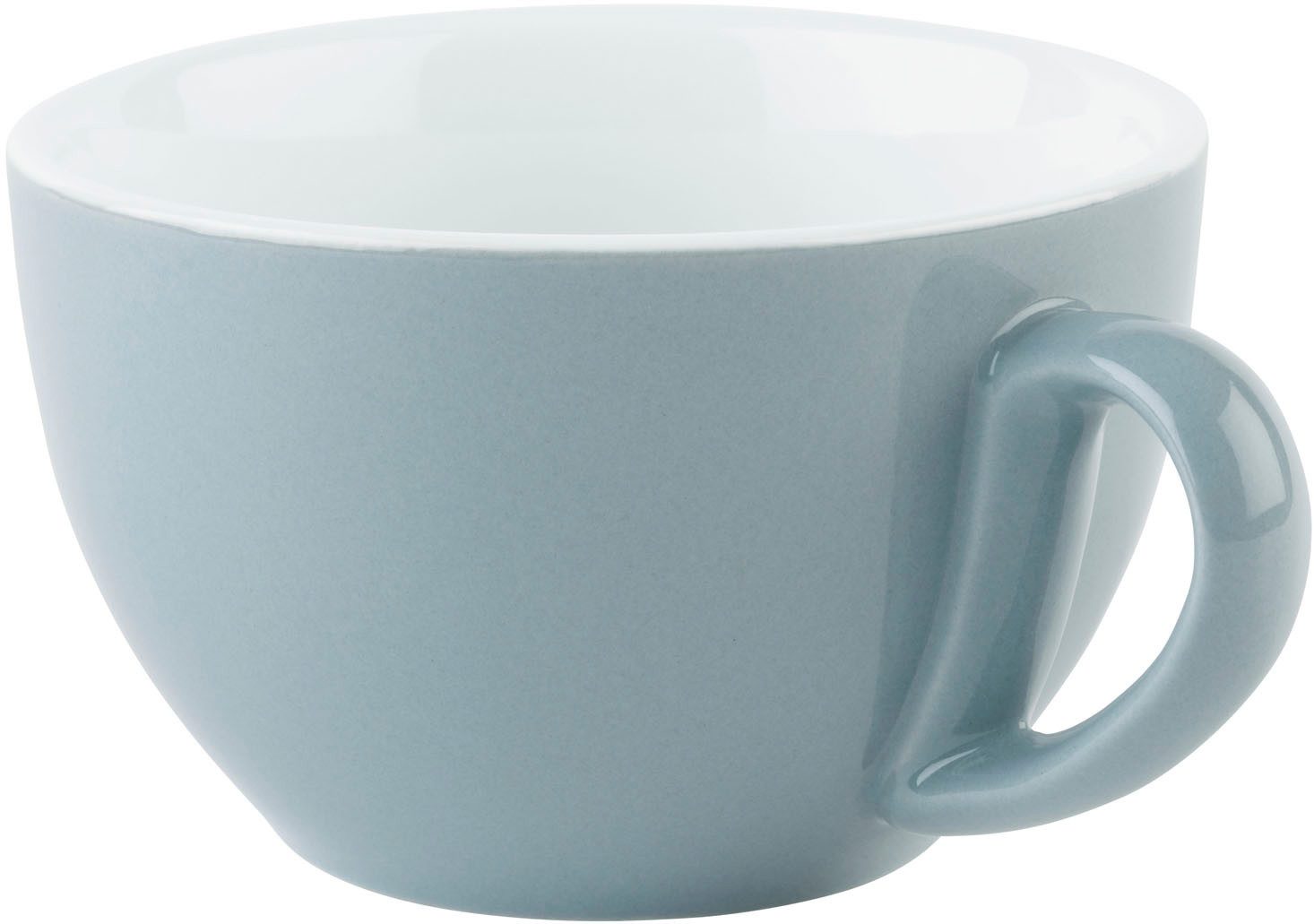 APS Cappuccinotasse 6er Set Cappuccino Tassen -SNUG-, 6-tlg., Porzellan, für Heißgetränke aller Art geeignet