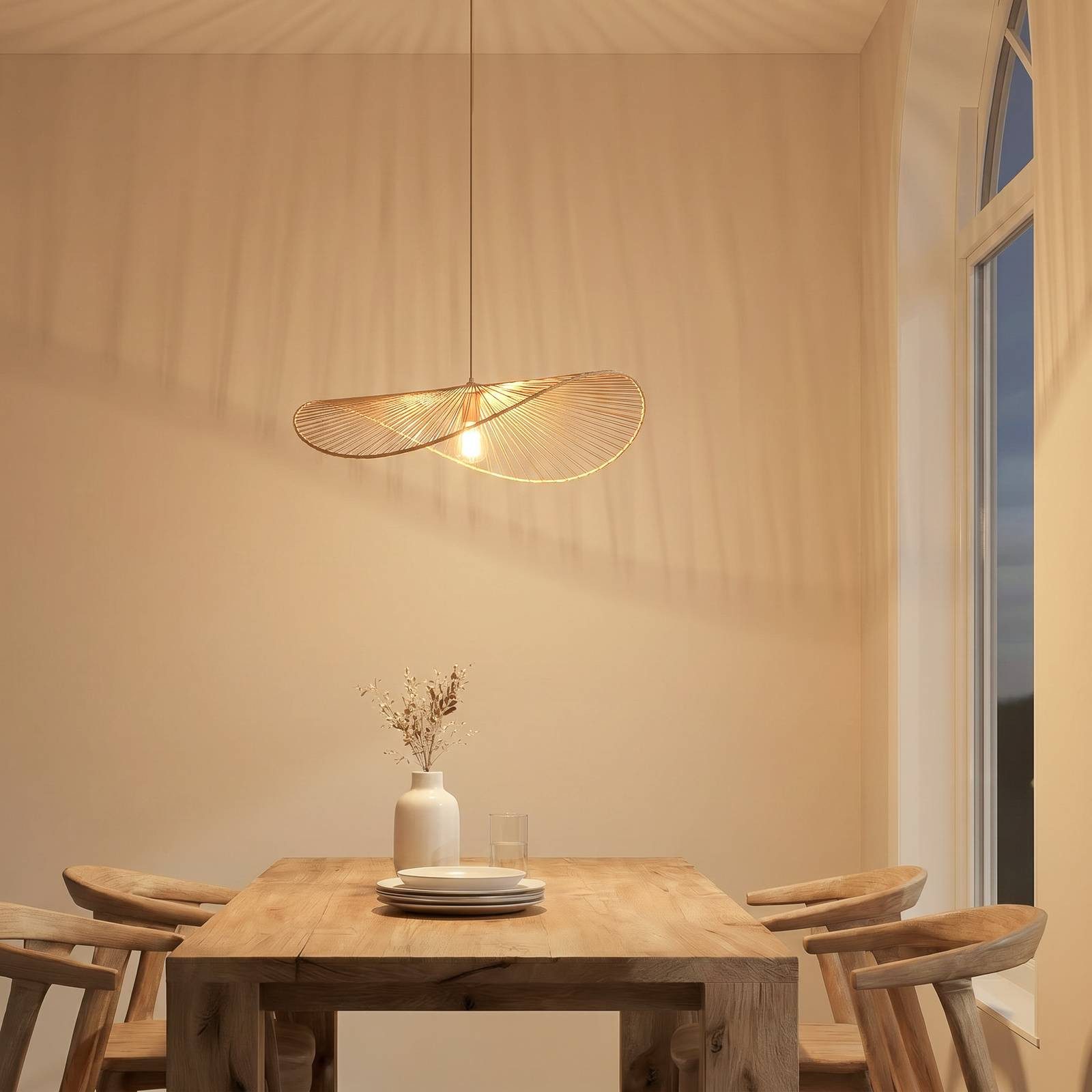 Lindby Hängeleuchte Valdorin, Creme IP20, 1 x 15 W LED