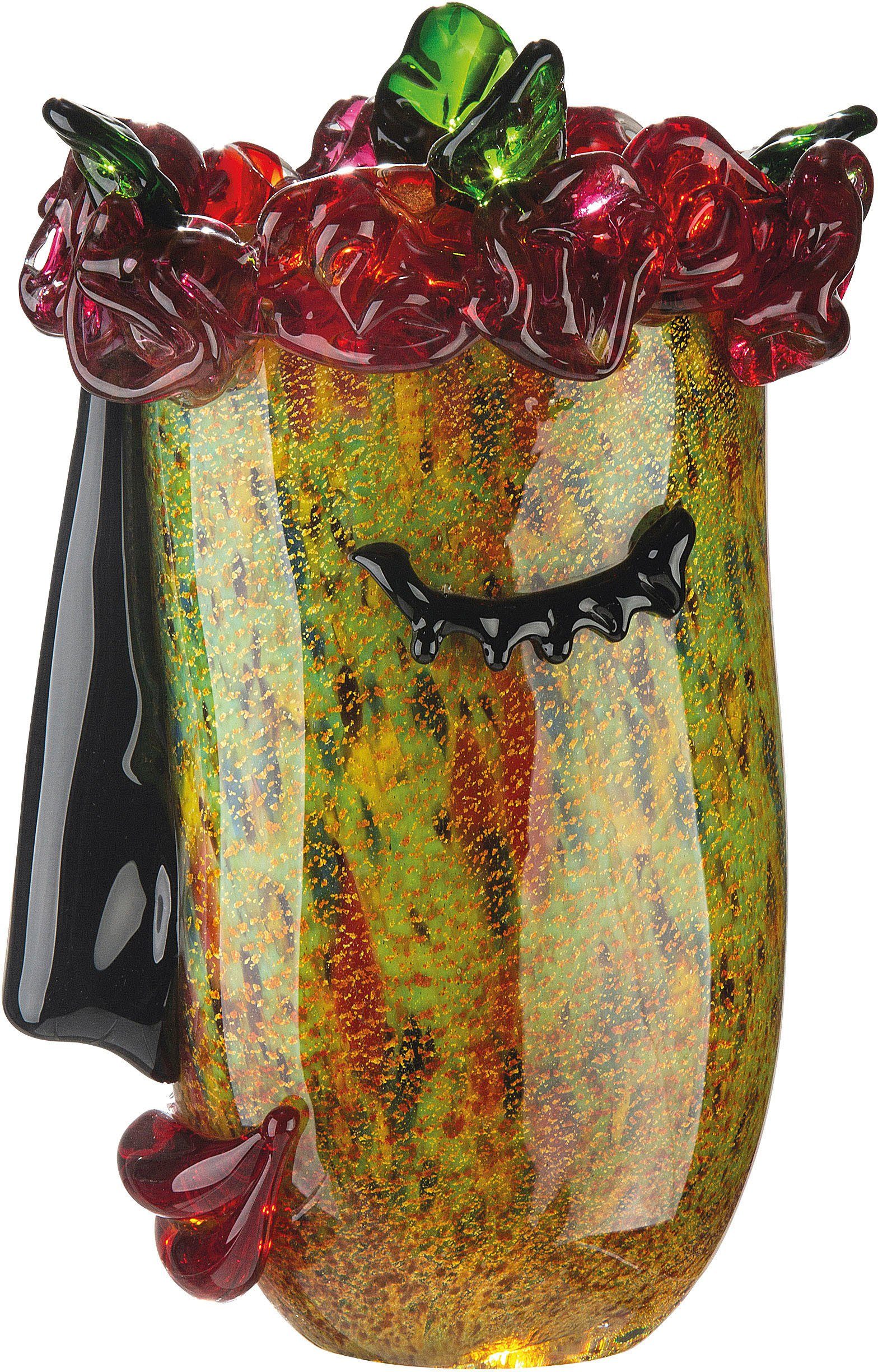 Casablanca by Gilde Tischvase Floro (1 St), dekorative Vase aus Glas, Blumenvase