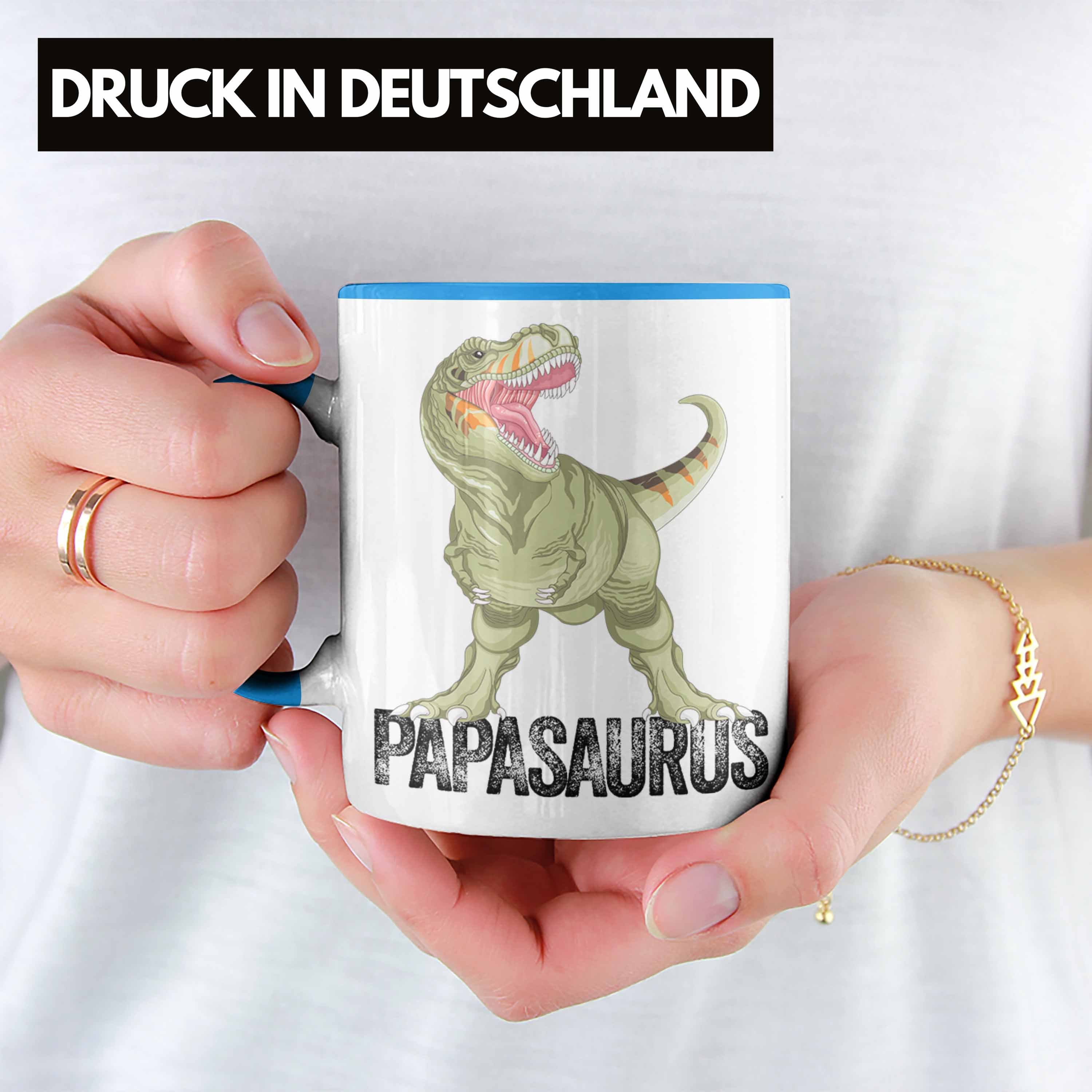 Geschenk für Tasse Di Lustiges Tasse Trendation Vater Blau Papa Geschenk Papasaurus Vatertag