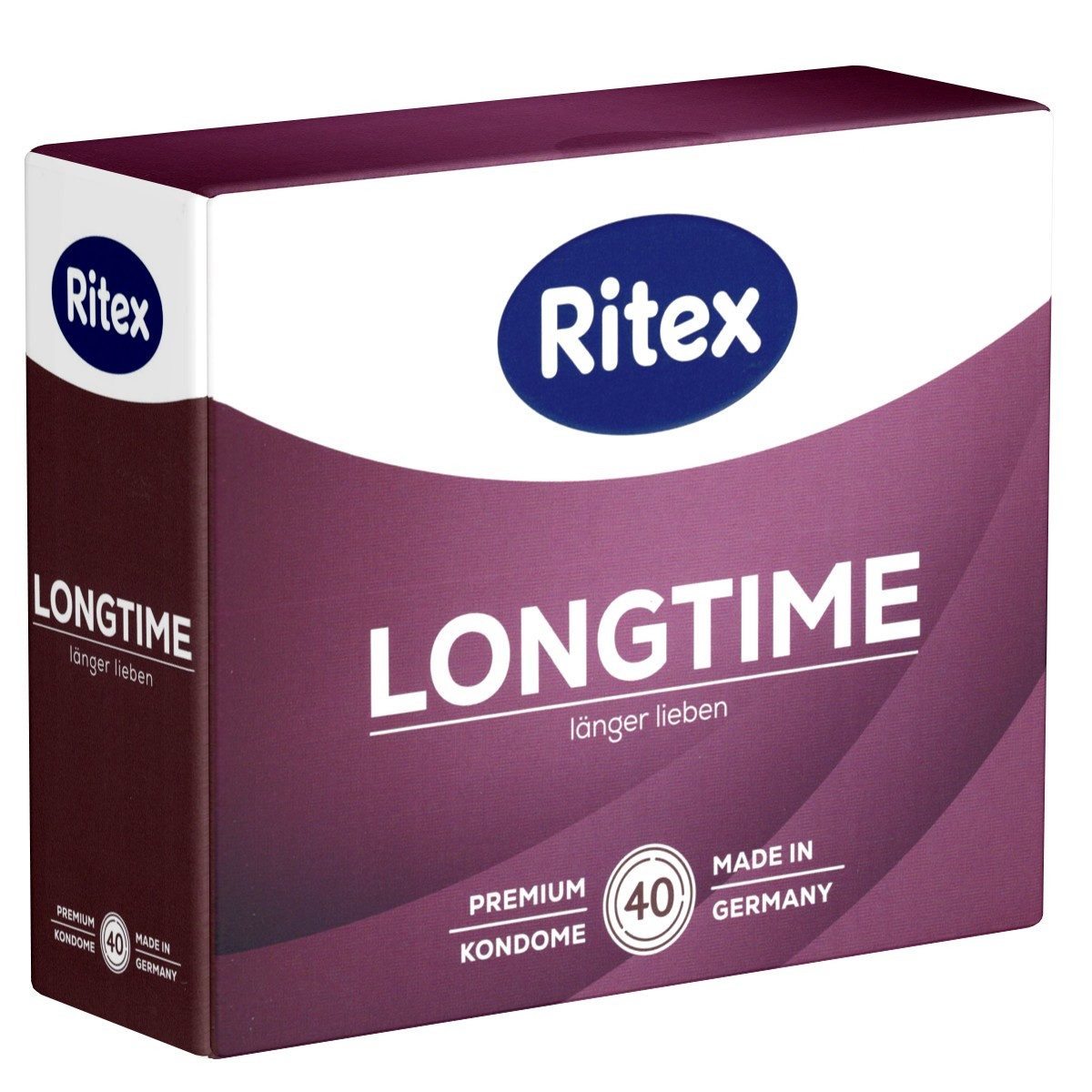Ritex Kondome Longtime - Länger Lieben Packung mit, 40 St., Kondome mit Doppelring für ein lang anhaltendes Liebesspiel