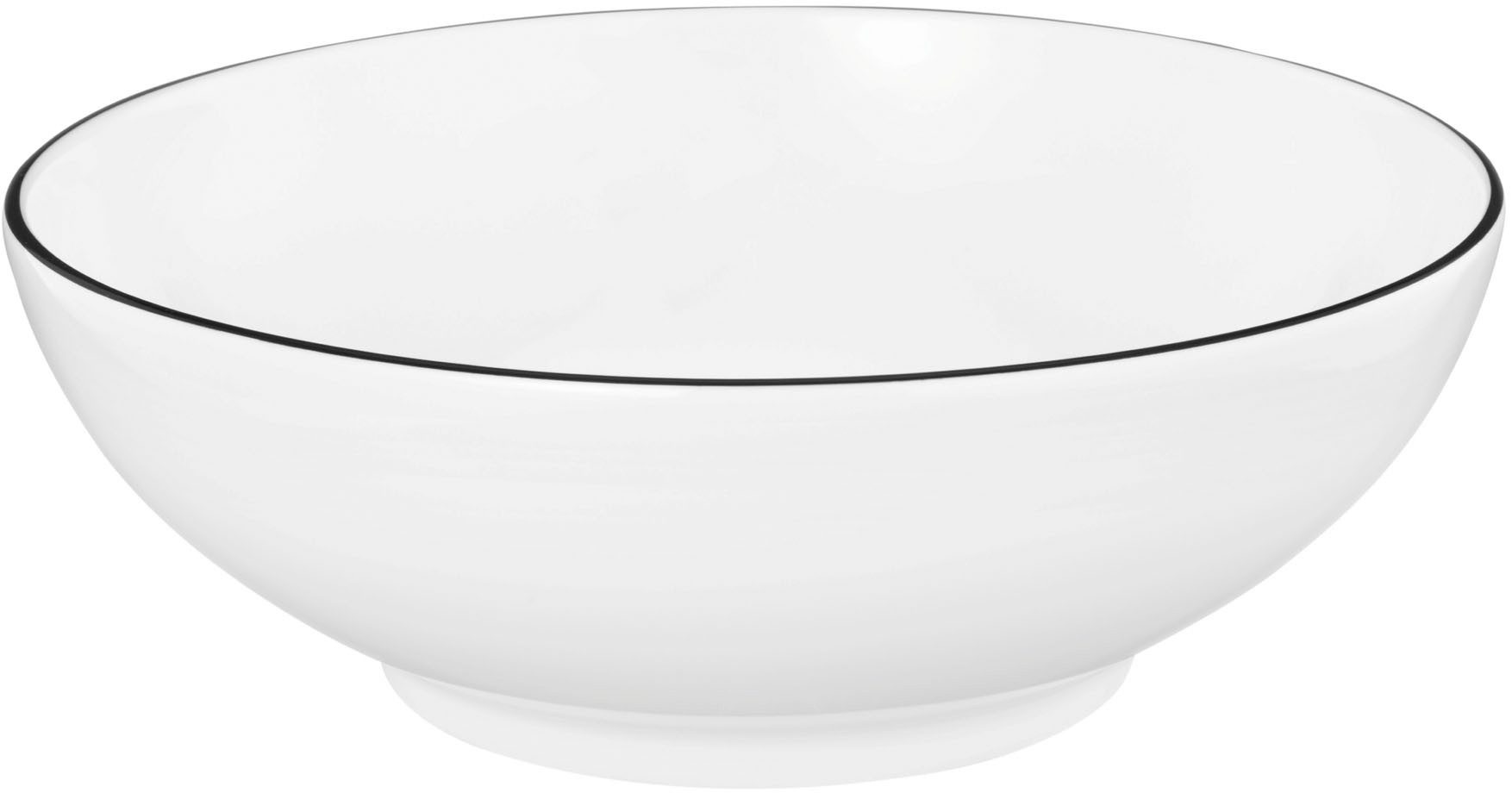 Seltmann Weiden Dessertschale Lido Black Line, Porzellan, (1-tlg), Dessertschale rund 15 cm