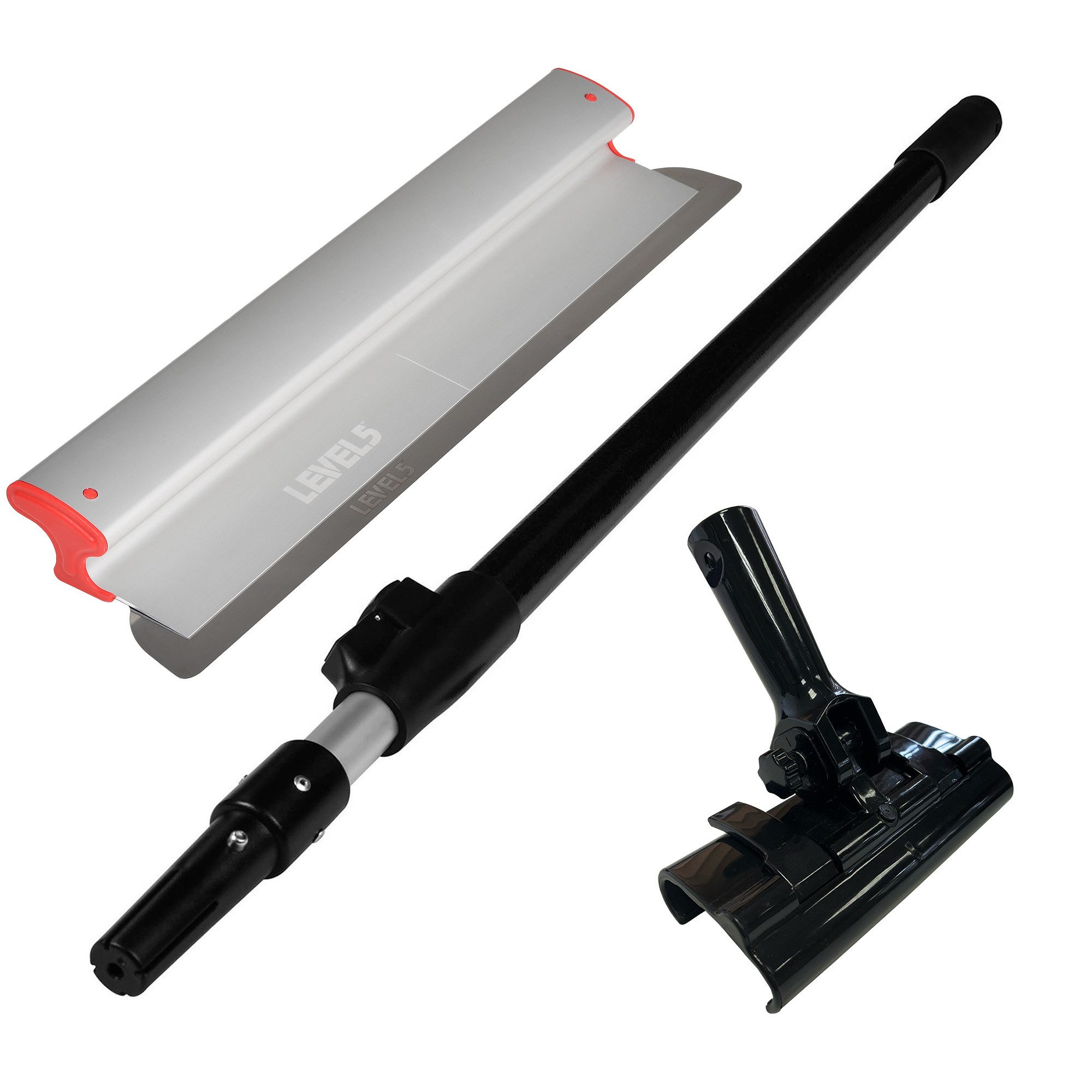 LEVEL5 Fassadenspachtel LEVEL5 Spachtel Set Flächenspachtel 610mm +Teleskopstange 1,6m