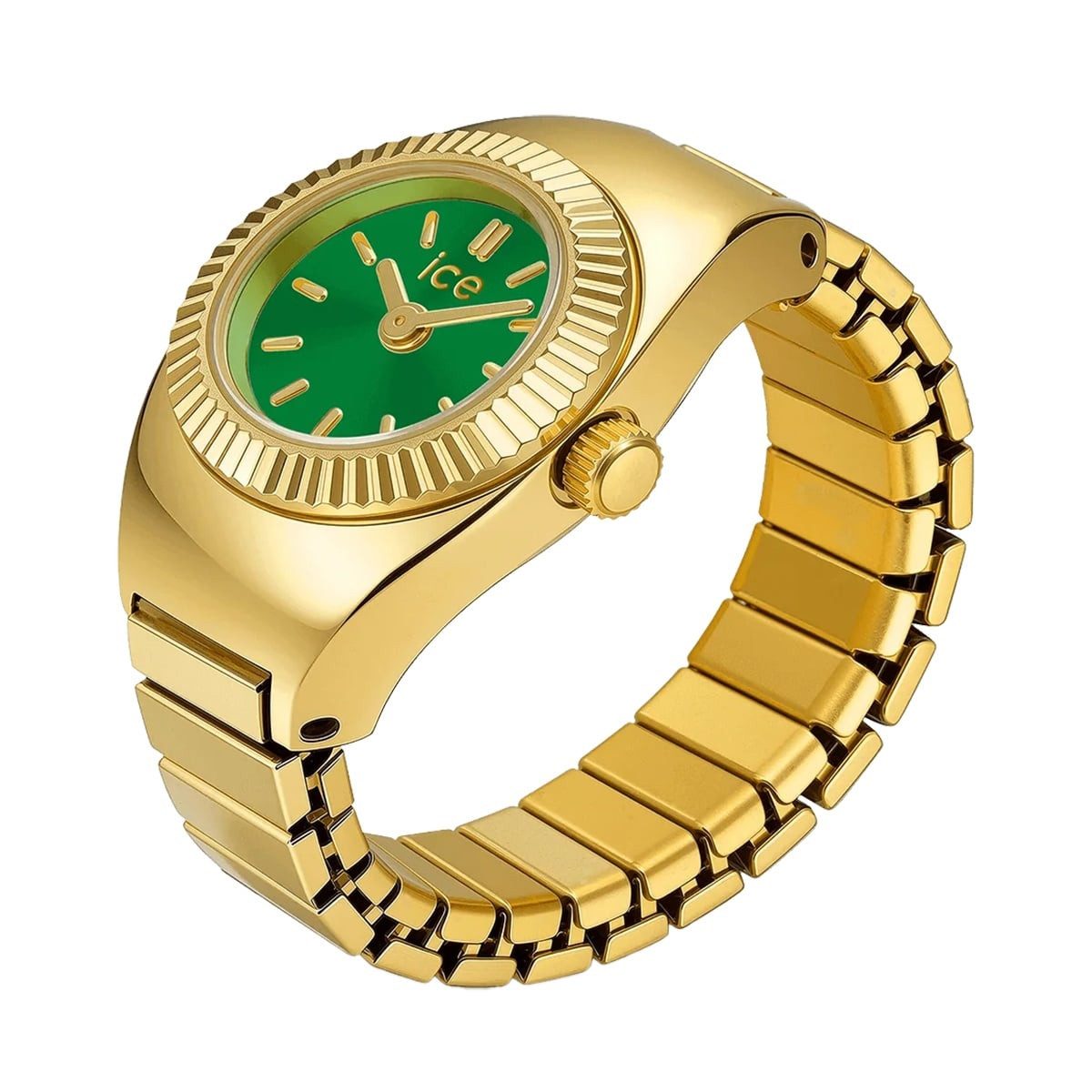 ice-watch Quarzuhr Ringuhr Chouchou Goldfarben/Grün