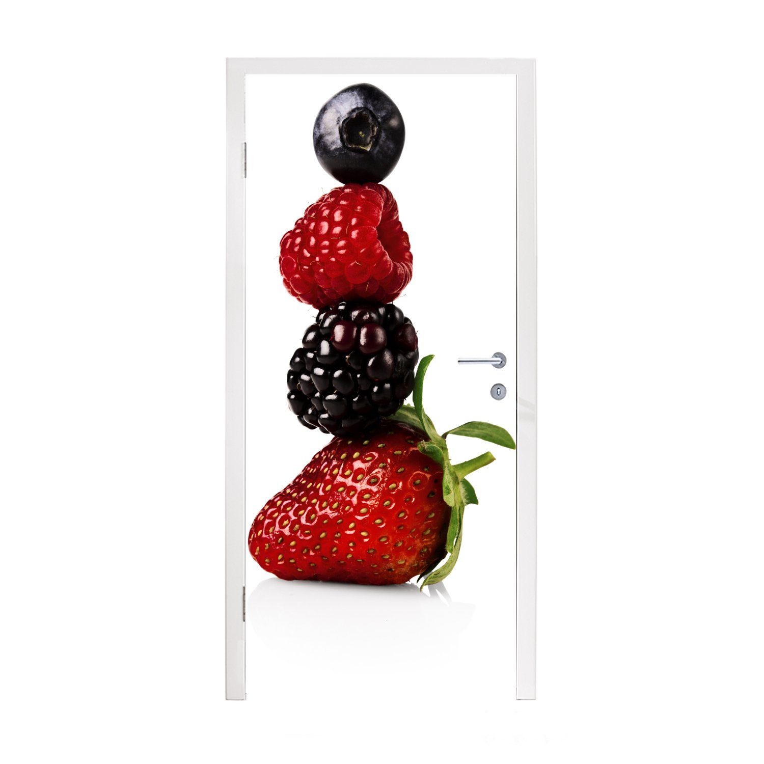 MuchoWow Türtapete Obst - Rot - günstig online kaufen