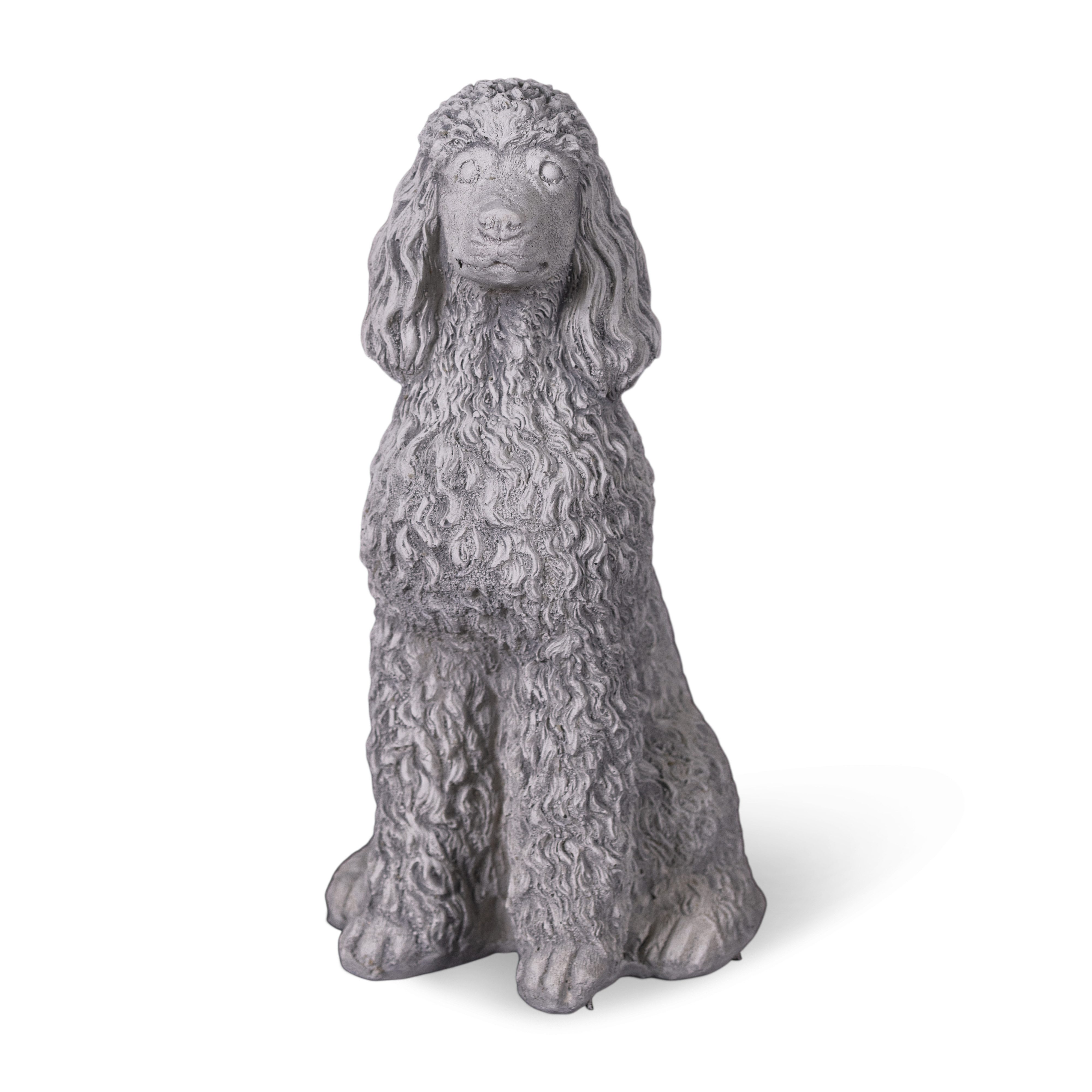 gartendekoparadies.de Gartenfigur Stolzer Pudel mit üppigen Locken, H. 28 c günstig online kaufen