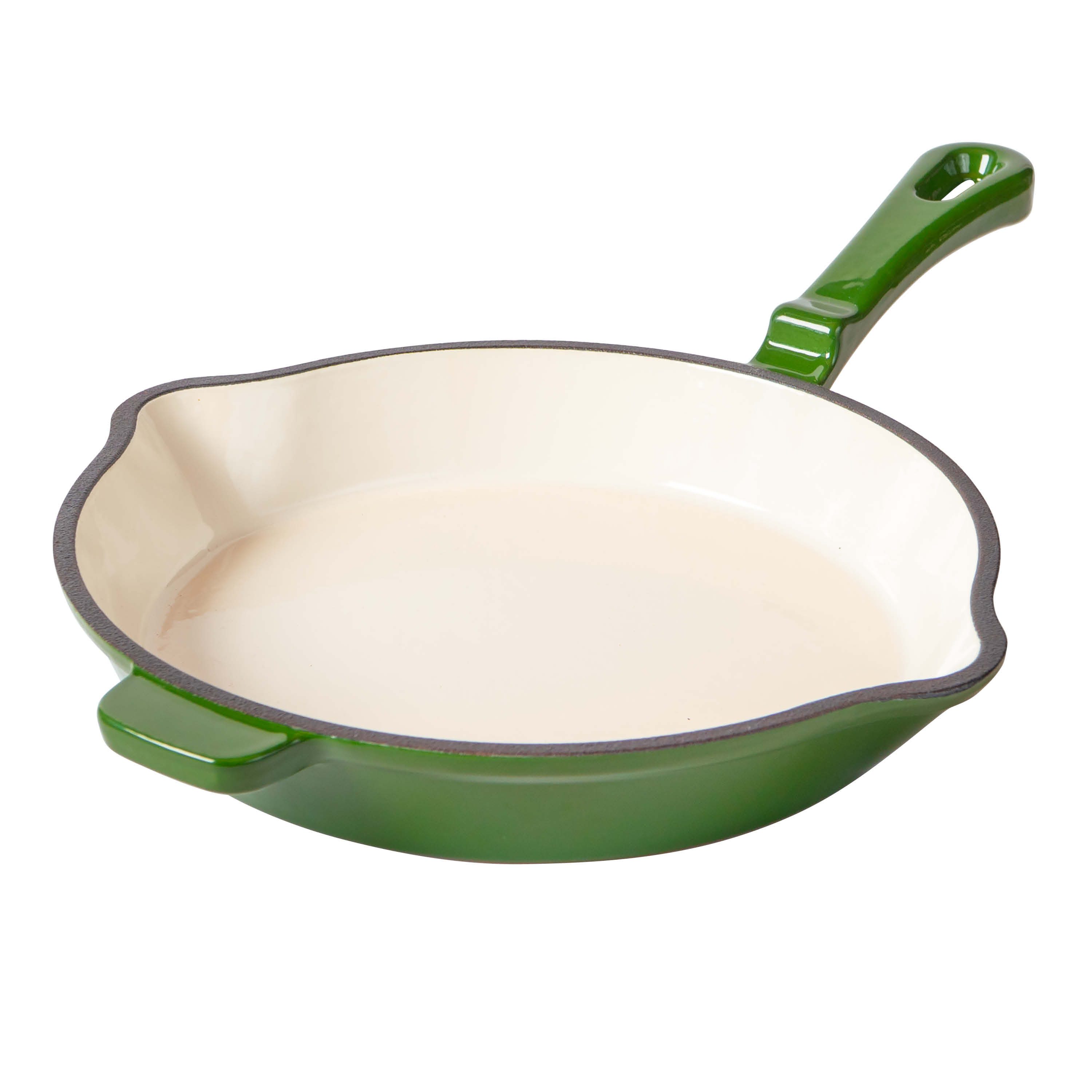 RÖMERTOPF Bratpfanne Gusseisen Brattpfanne 24cm Grün, Gusseisen (Set, Set), Alle Herdarten inkl. Induktion, bis 250 °C