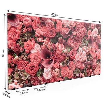 Primedeco Garderobenpaneel Magnetwand und Memoboard aus Glas Blumen