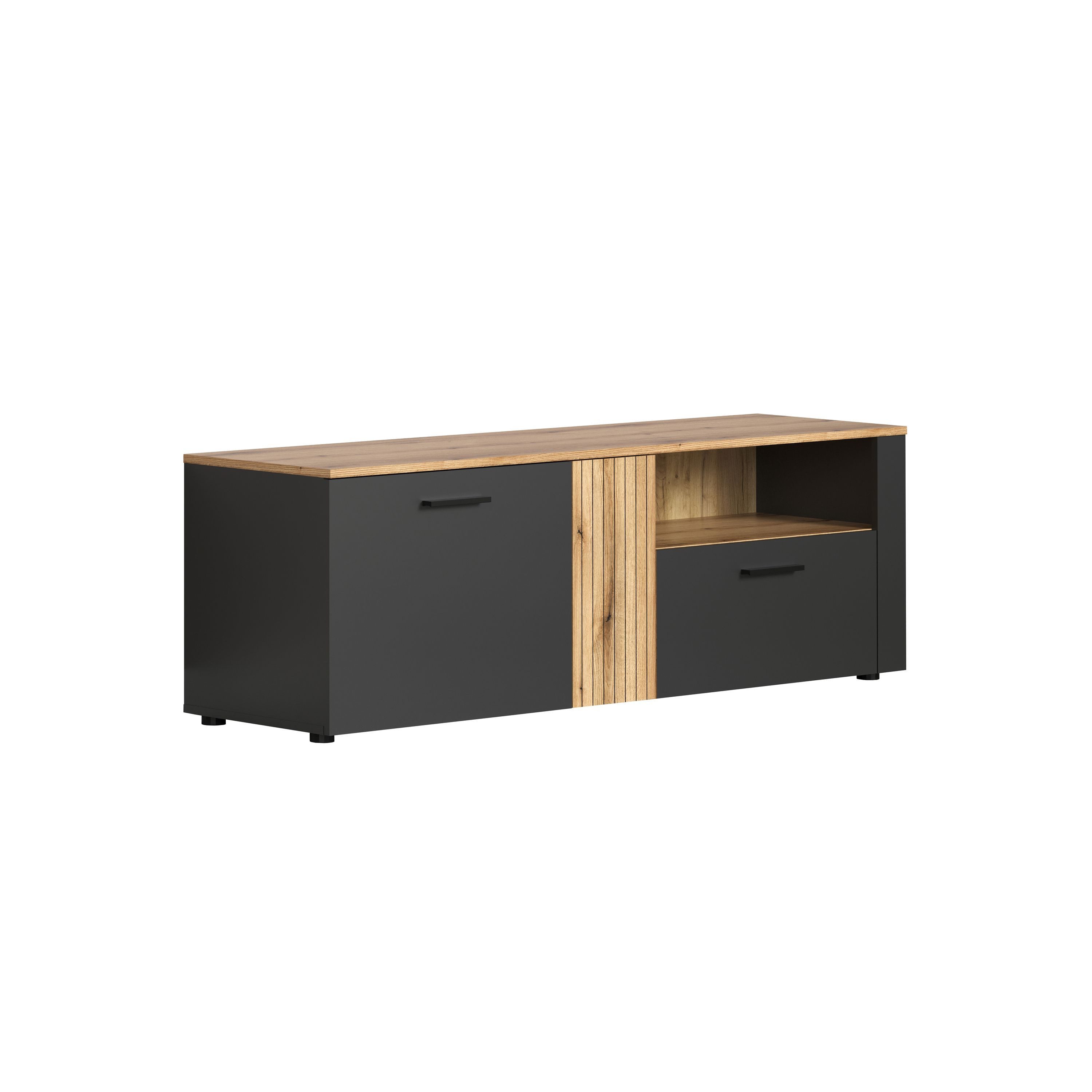 trendteam Lowboard (TV-Lowboard), Lowboard TV-Board Unterschrank 150 x 50 x 42 cm