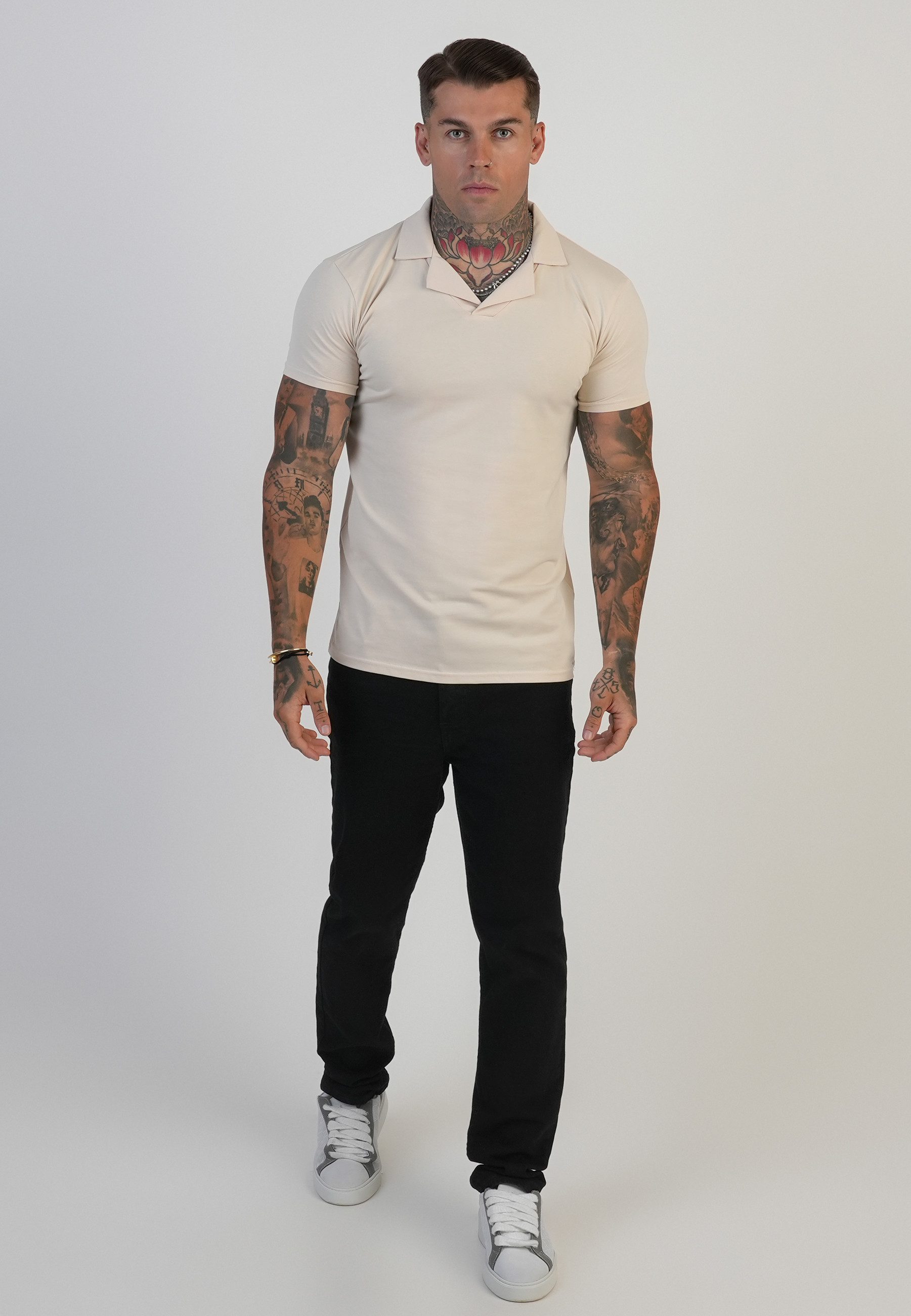 Siksilk T-Shirt SikSilk Herren Revere Polo T-Shirt