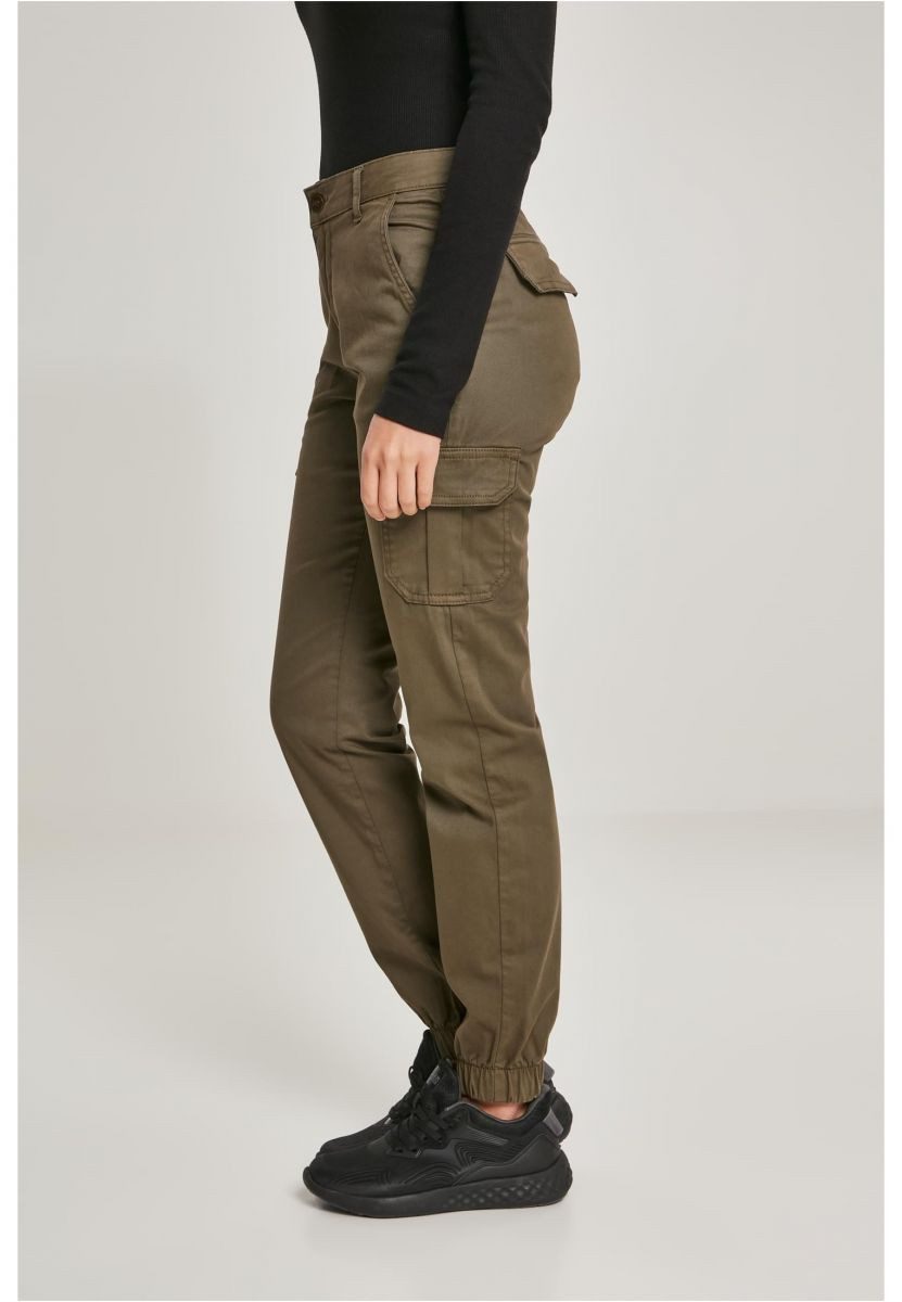 URBAN CLASSICS Funktionshose Ladies High Waist Cargo Pants
