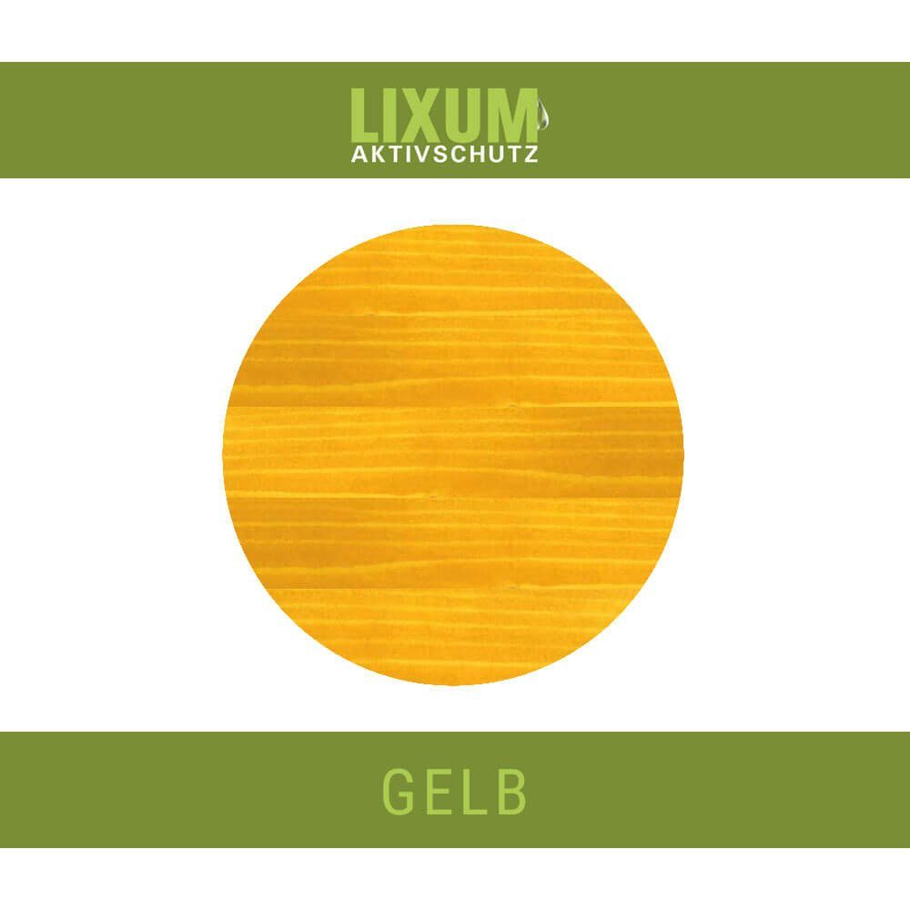 LIXUM LIXUM Holzschutzlasur - Pappel Gelb Holzschutz Biologischer Weichholzschutz