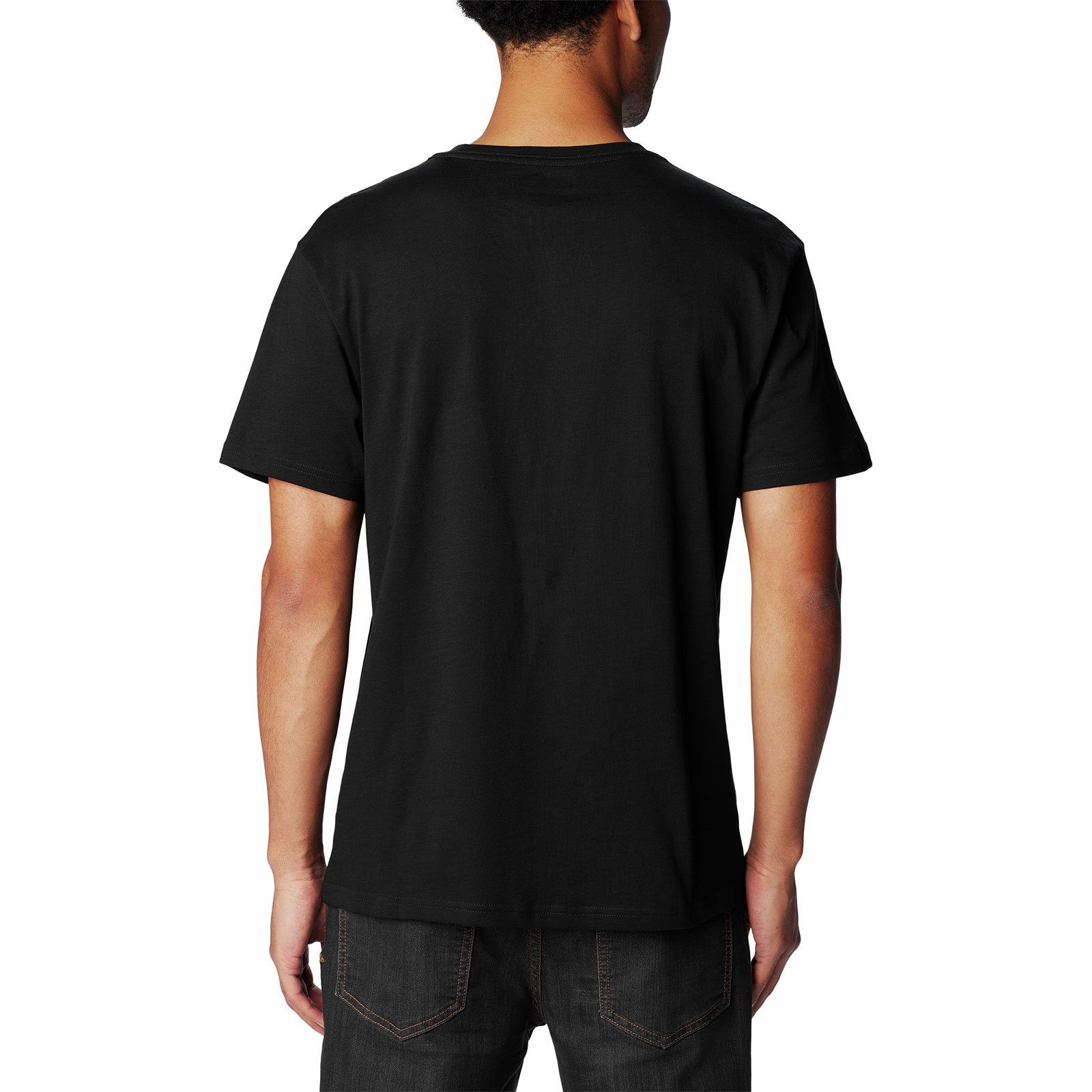 Rundhalsausschnitt black 022 Logo™ T-Shirt mit Basic Kurzarmshirt Columbia