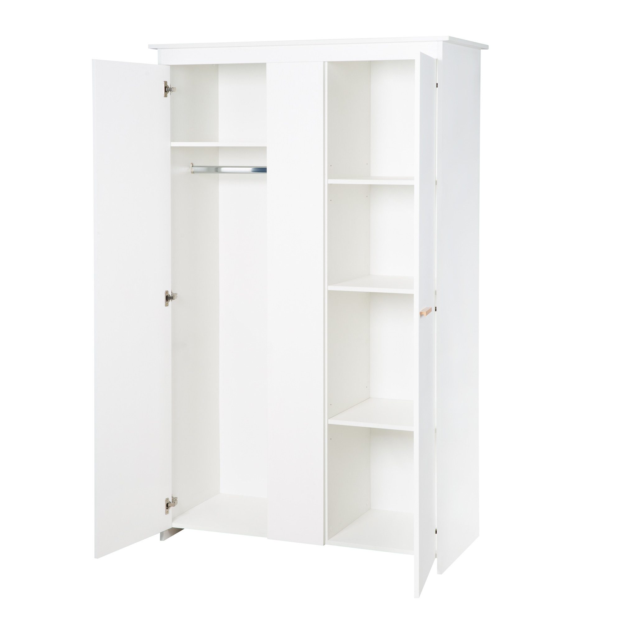 roba® Lilo 3-piece baby room complete set, grows with your child thanks to height adjustment, removable bars, open compartment