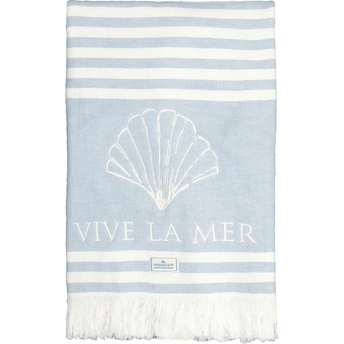 Greengate Handtücher Vive la mer Handtuch pale blue 70x140cm, Cotton (COTBTA140WVIM2904)