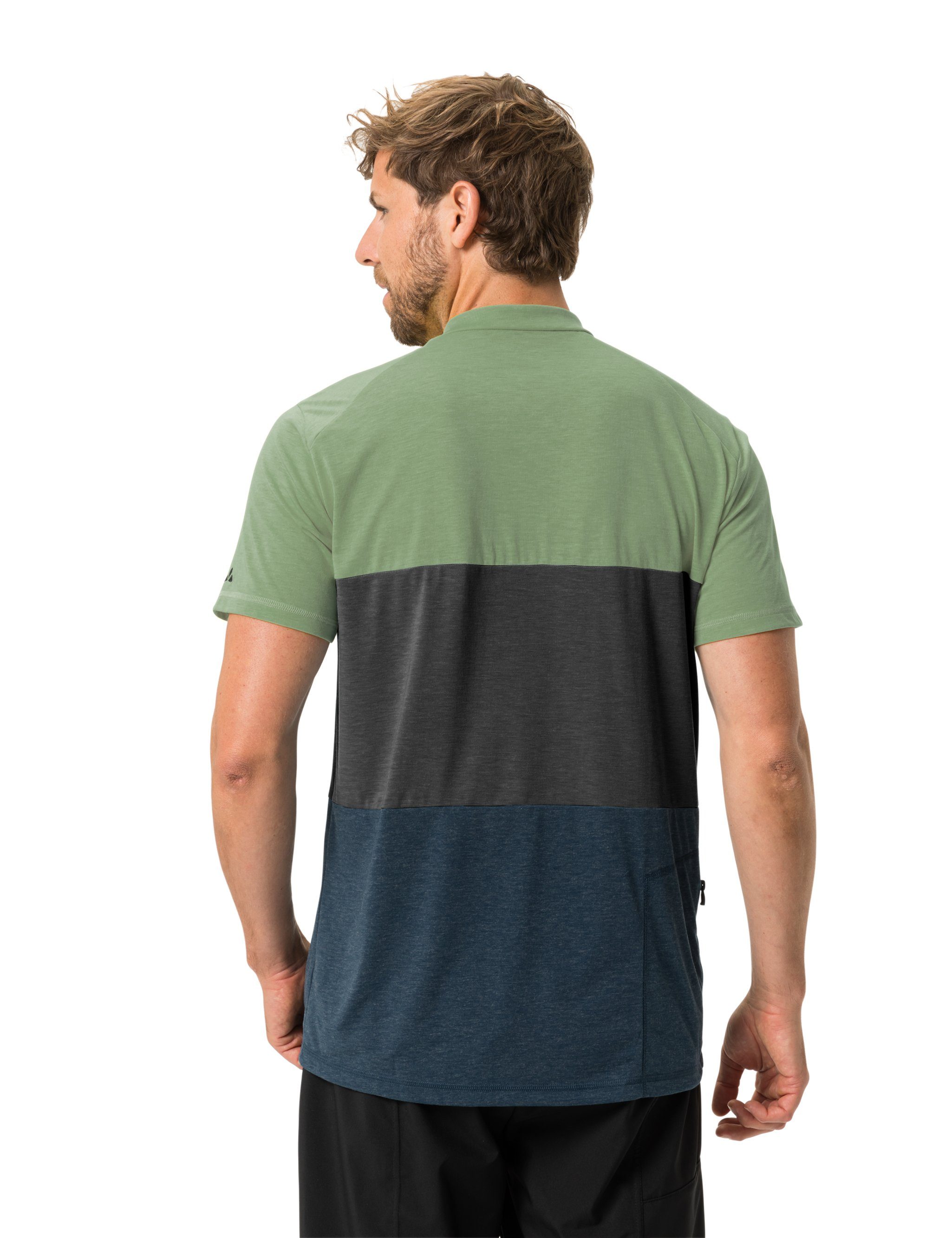 VAUDE T-Shirt Men's Qimsa Shirt green (1-tlg) willow Grüner Knopf