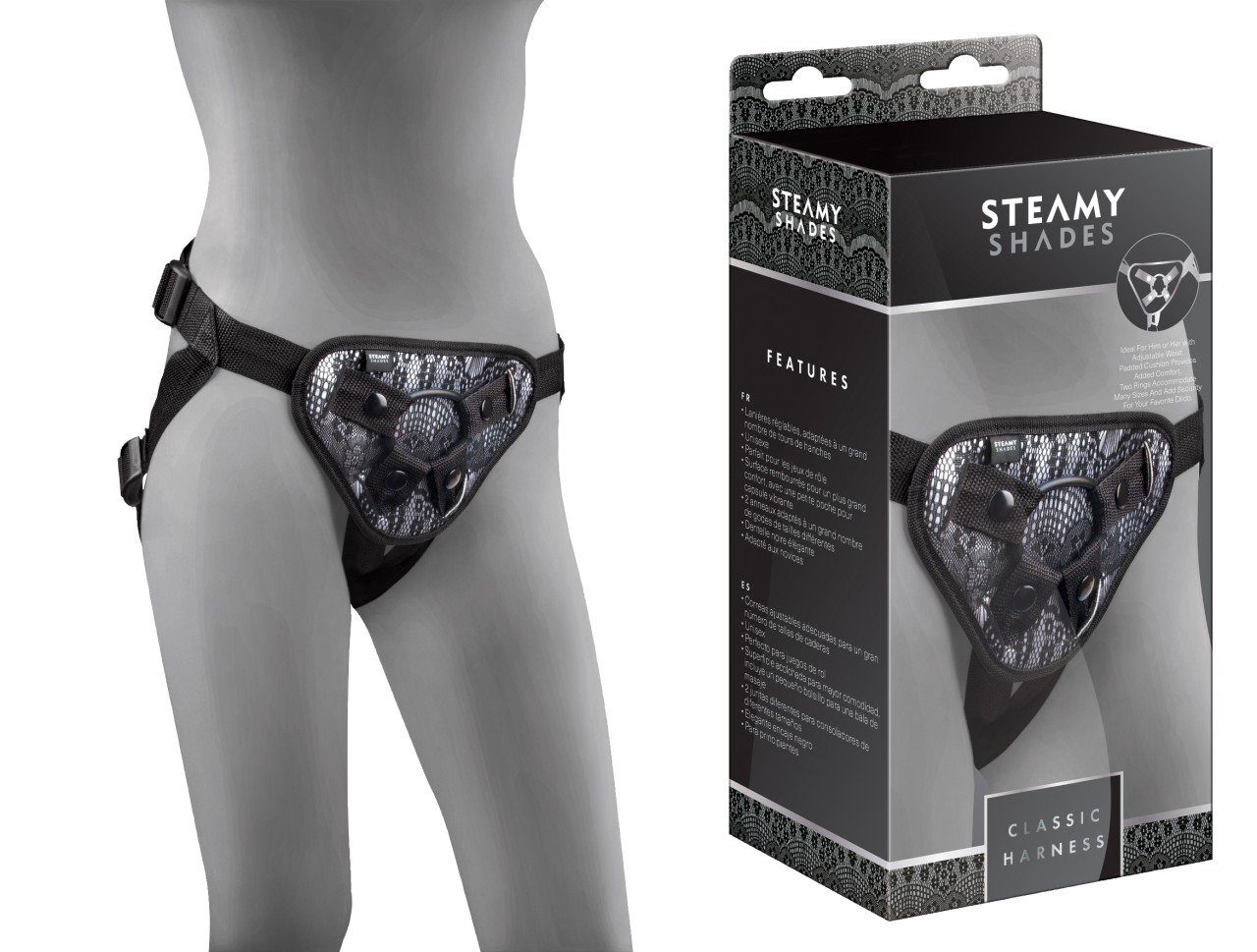 STEAMY SHADES Classic STEAMY Strap-on-Dildo Harness SHADES
