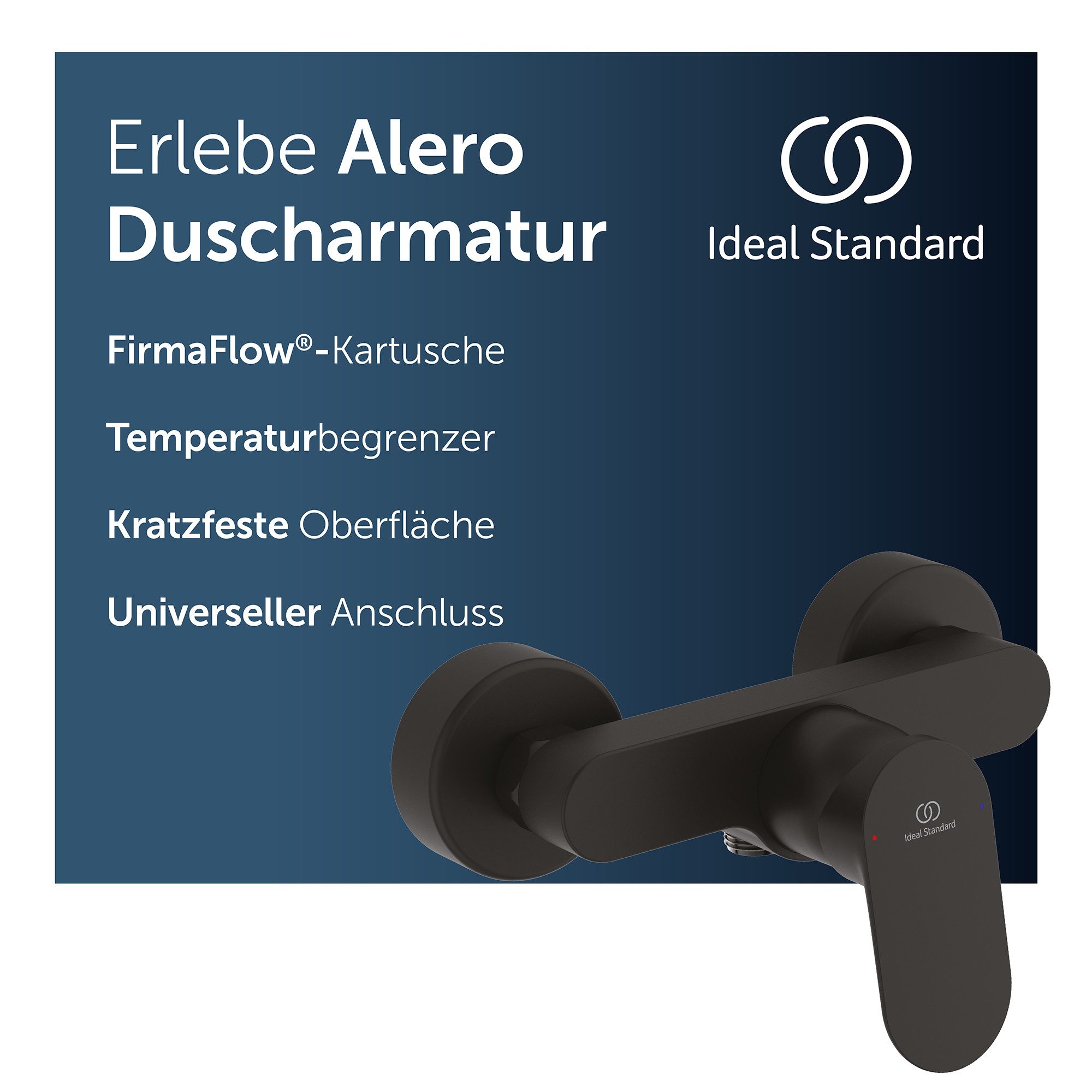 Ideal Standard Duscharmatur Alero FirmaFlow® Kartusche, Heißwassertemperaturbegrenzer