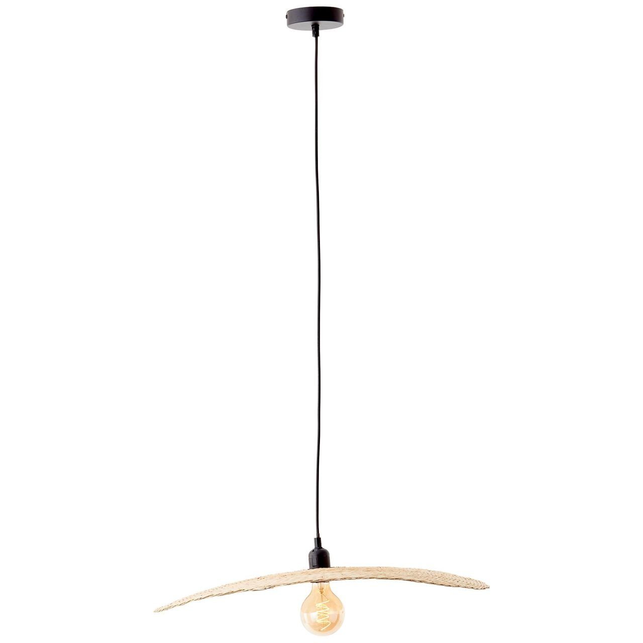 Verkaufsanzeige Brilliant Pendelleuchte Jefter, Jefter Pendelleuchte A60, 52W, 1x 1flg Lampe, E27, schwarz/natur, Kabe