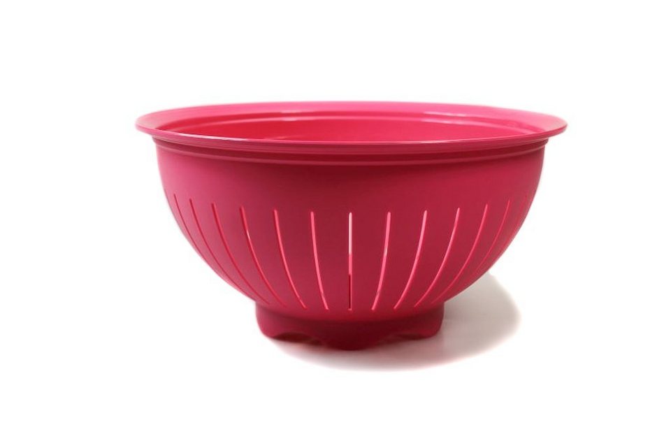 TUPPERWARE Servierschüssel Junge Welle Sieb 4,3 L pink Abtropf Servieren