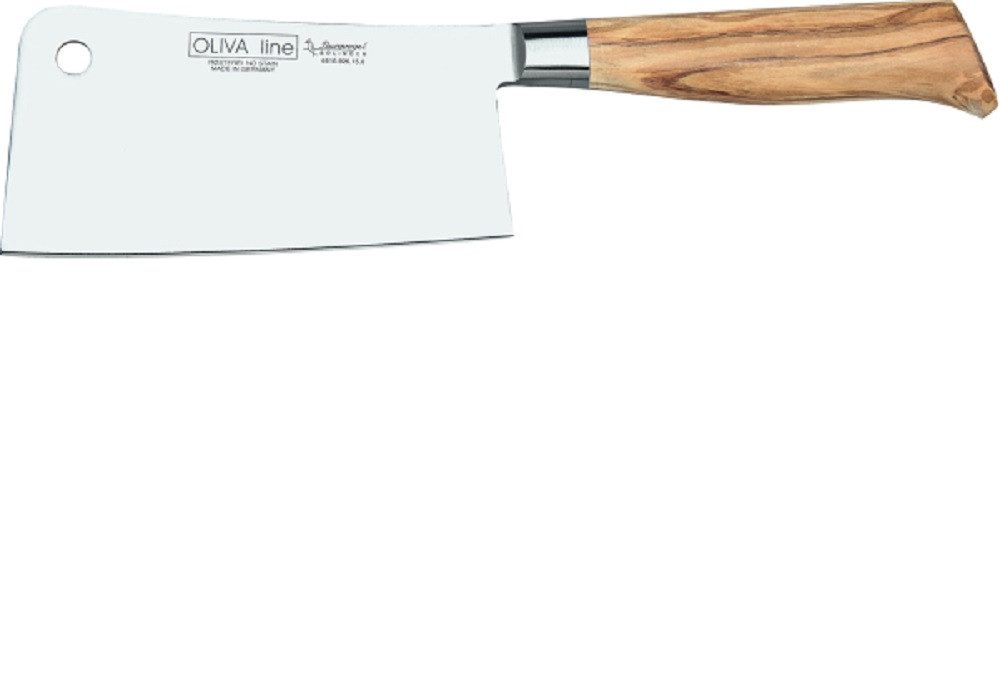 Burgvogel Hackmesser Hacker, Klinge 15 cm, Griff aus Olivenholz, 6510.926.15.0