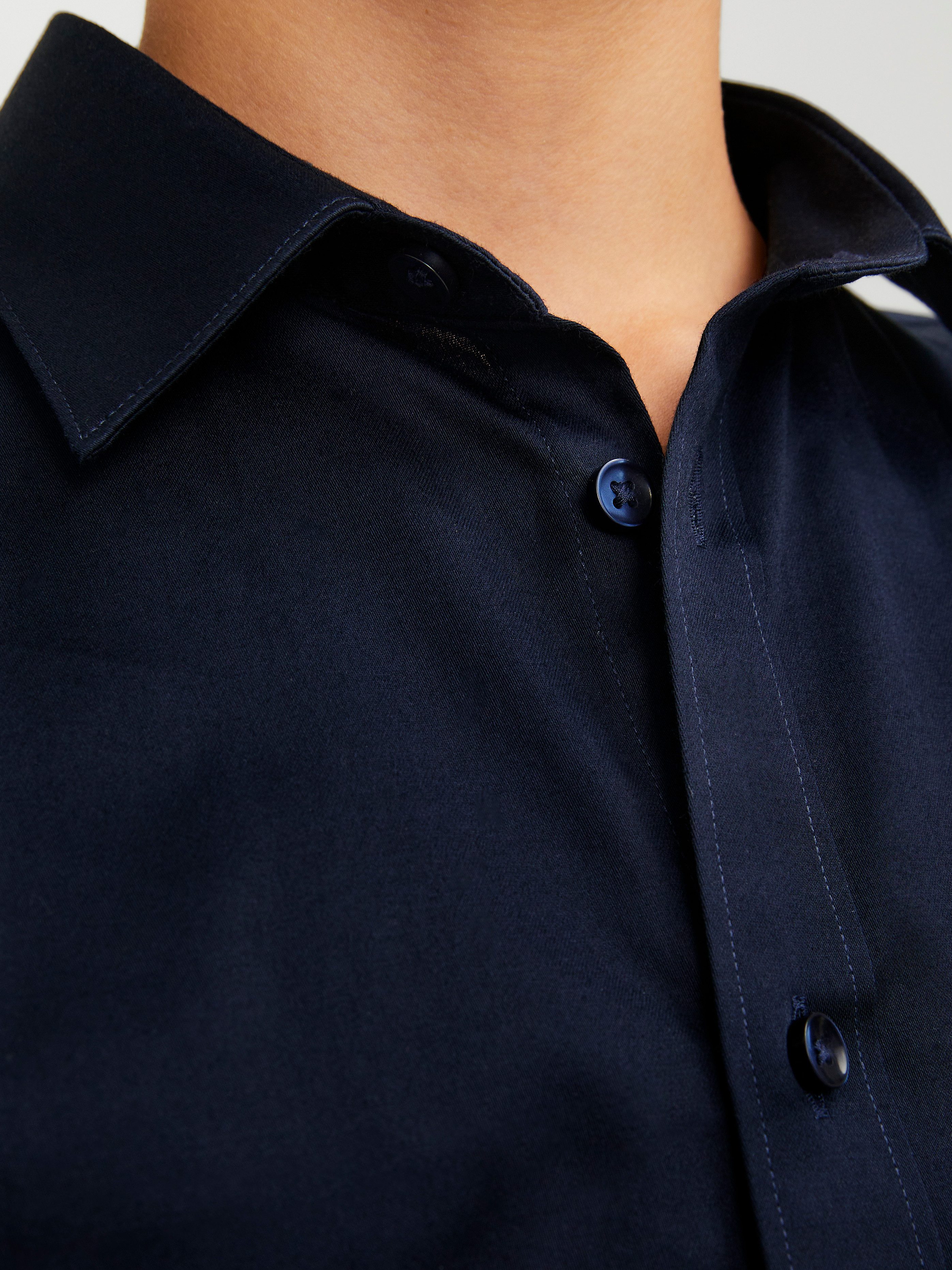 Jack & Jones Junior Langarmhemd JPRPARMA cool, elastisch, kombinierbar Baumwollmischung, regular fit